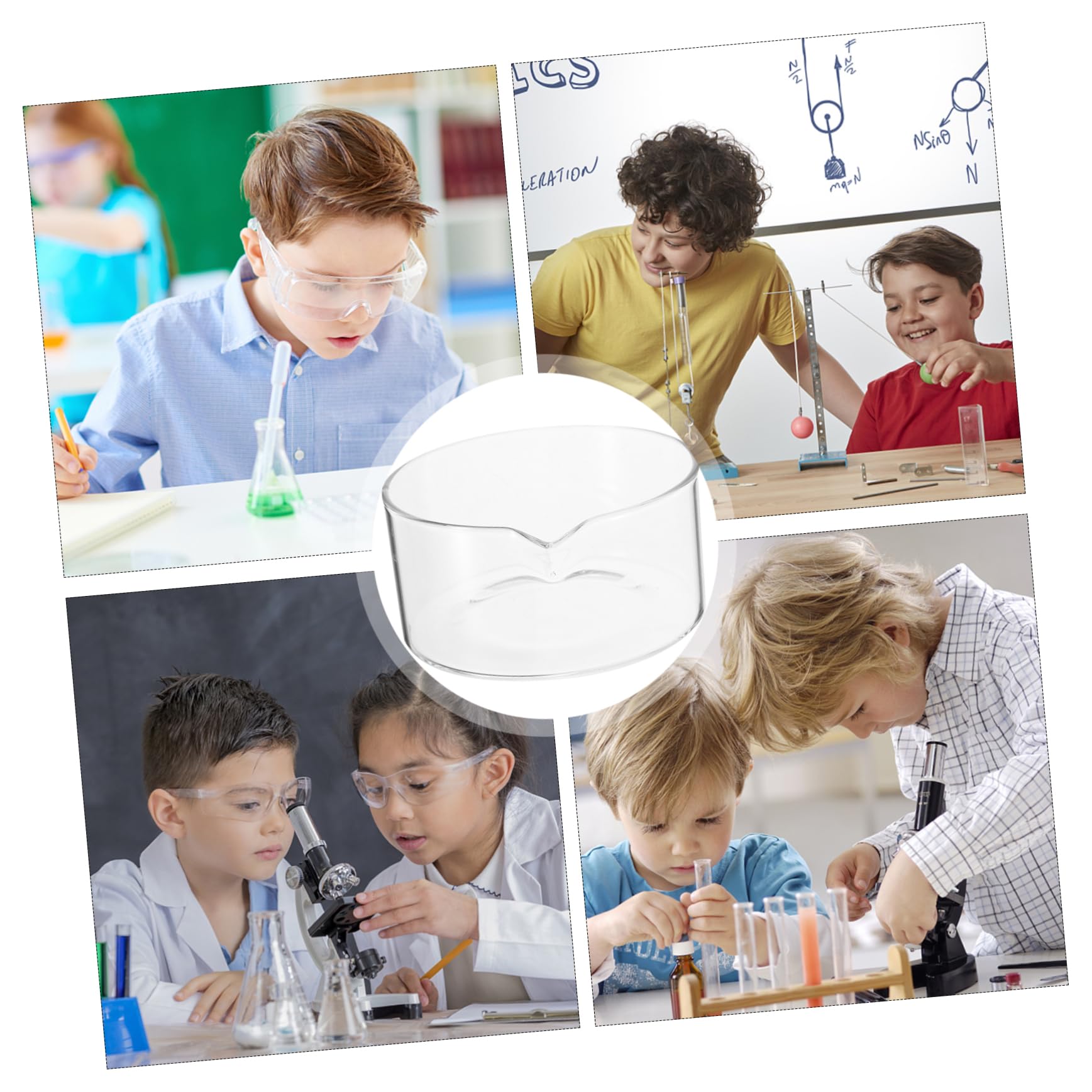 iplusmile 4 Stück Kristallisationsschale Aus Glas Laborinstrumente Verdunstungsschale Kristallisationsschale Glas Petrischale Aus Glas