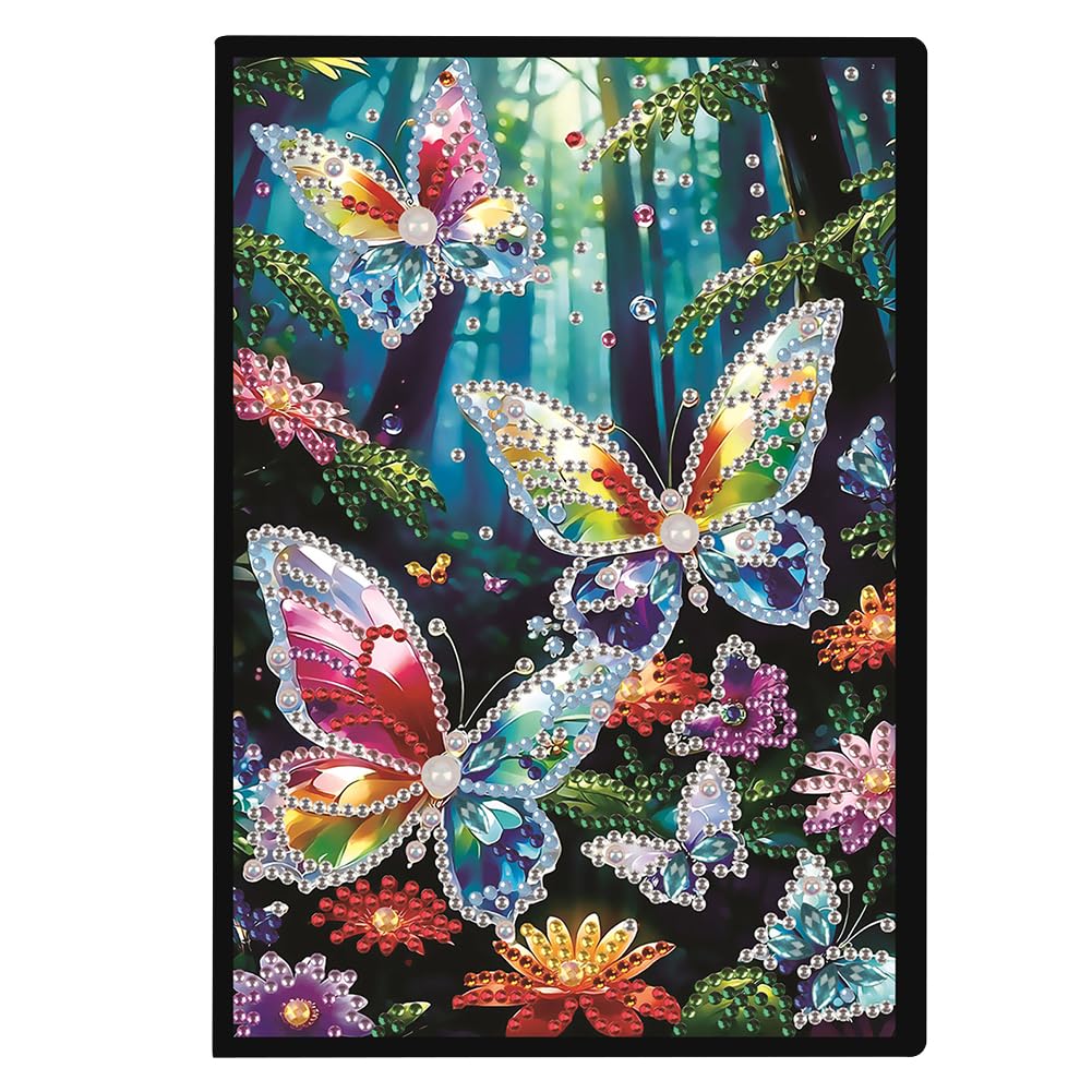 LYEAA Cute Animal 5D Diamond Painting Notebook DIY Special Shaped Journal Sketchbook Paints for Adults Kids