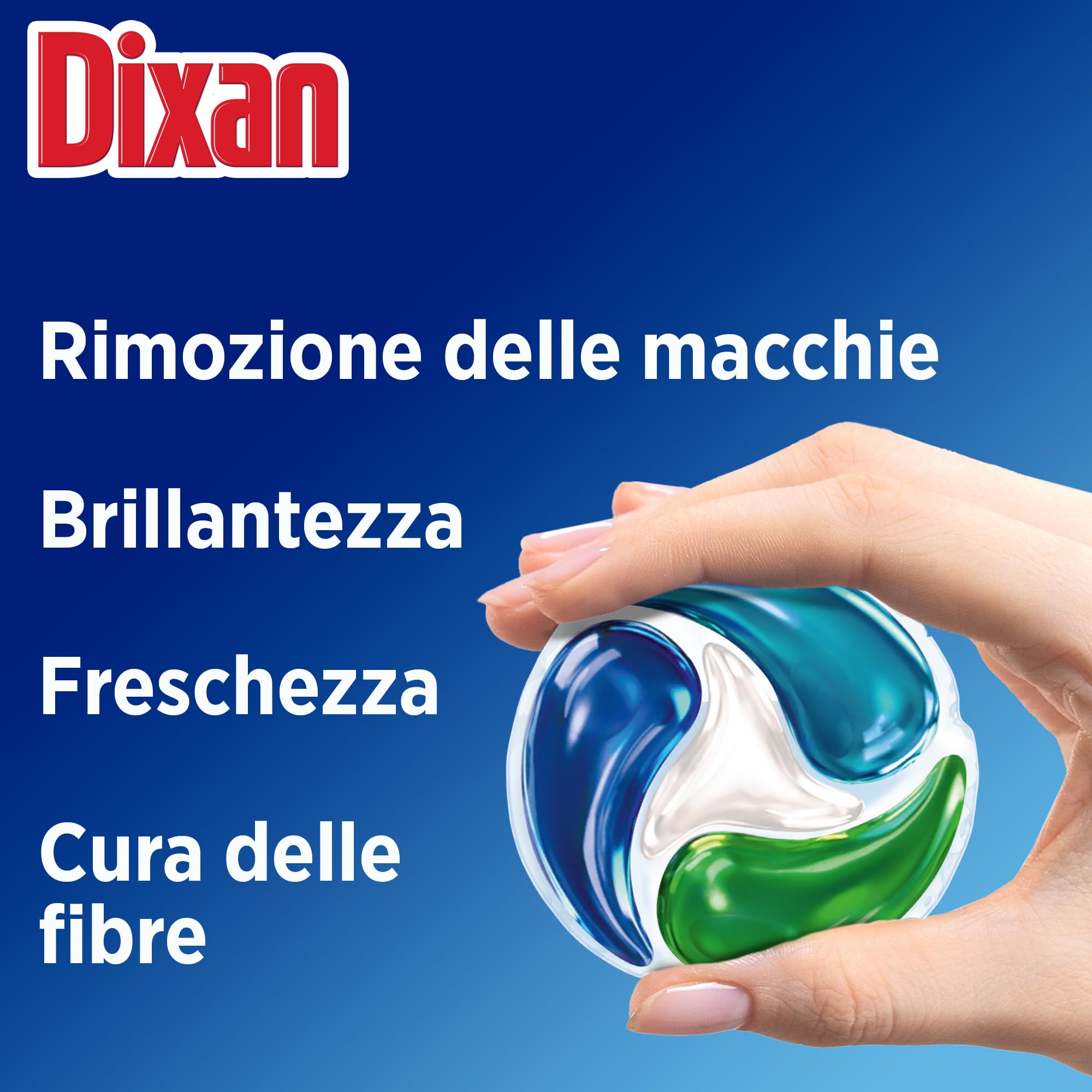 Dixan DISCS 4in1 Classico Detersivo Lavatrice, 4 confezioni da 40 Lavaggi, Capsule lavatrice per una pulizia profonda del bucato e freschezza igienica per lavatrice, Rimuove le macchie da 20°C