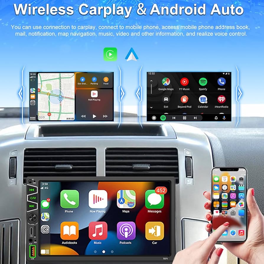 7インチHDスクリーンCarplayUSB Bluetoothリバースカメラ付き Amazon.co.jp: Hikity Carplay カーステレオ ダブルディン 7