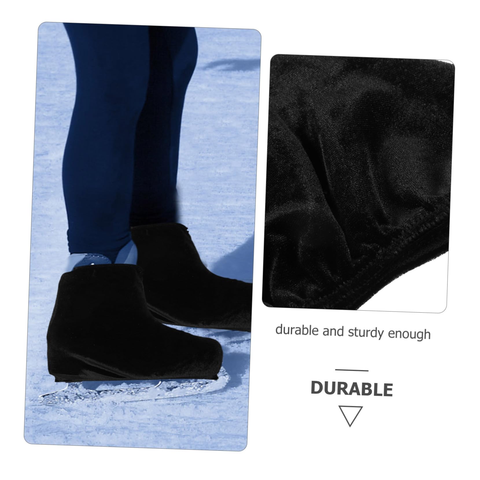 TOYANDONA Skate -Skate -schuhabdeckung Elastische Schlittschuhschoner Beschützer Stiefelüberzüge Für Schlittschuhe Skaten Skate-zubehör Schuhschutz Eislaufabdeckungen Schwarz Samt