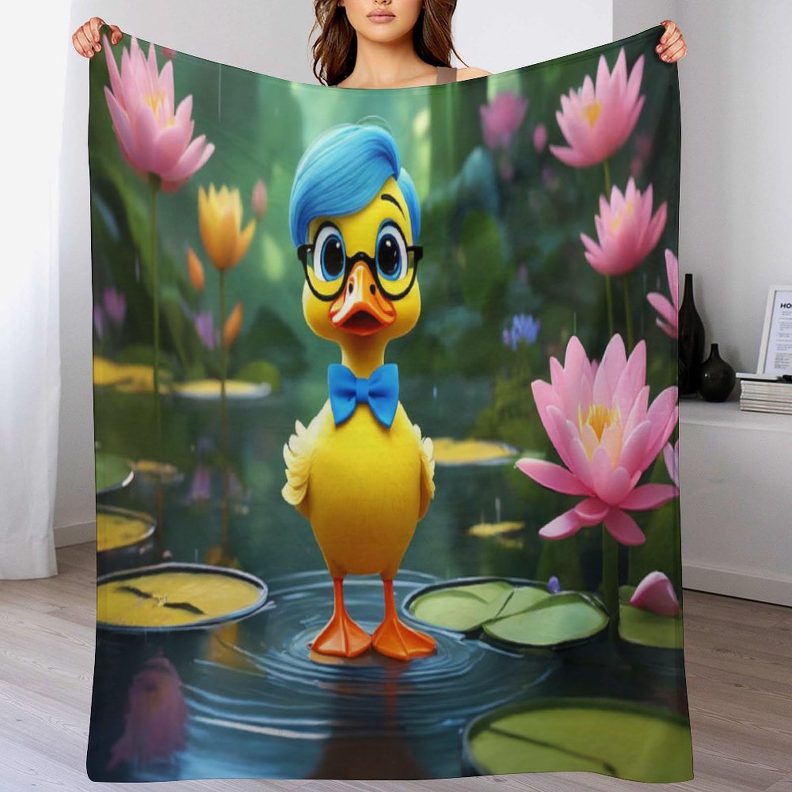 Couverture en polaire canard pour voyage, soirées canapé et nuits douillettes