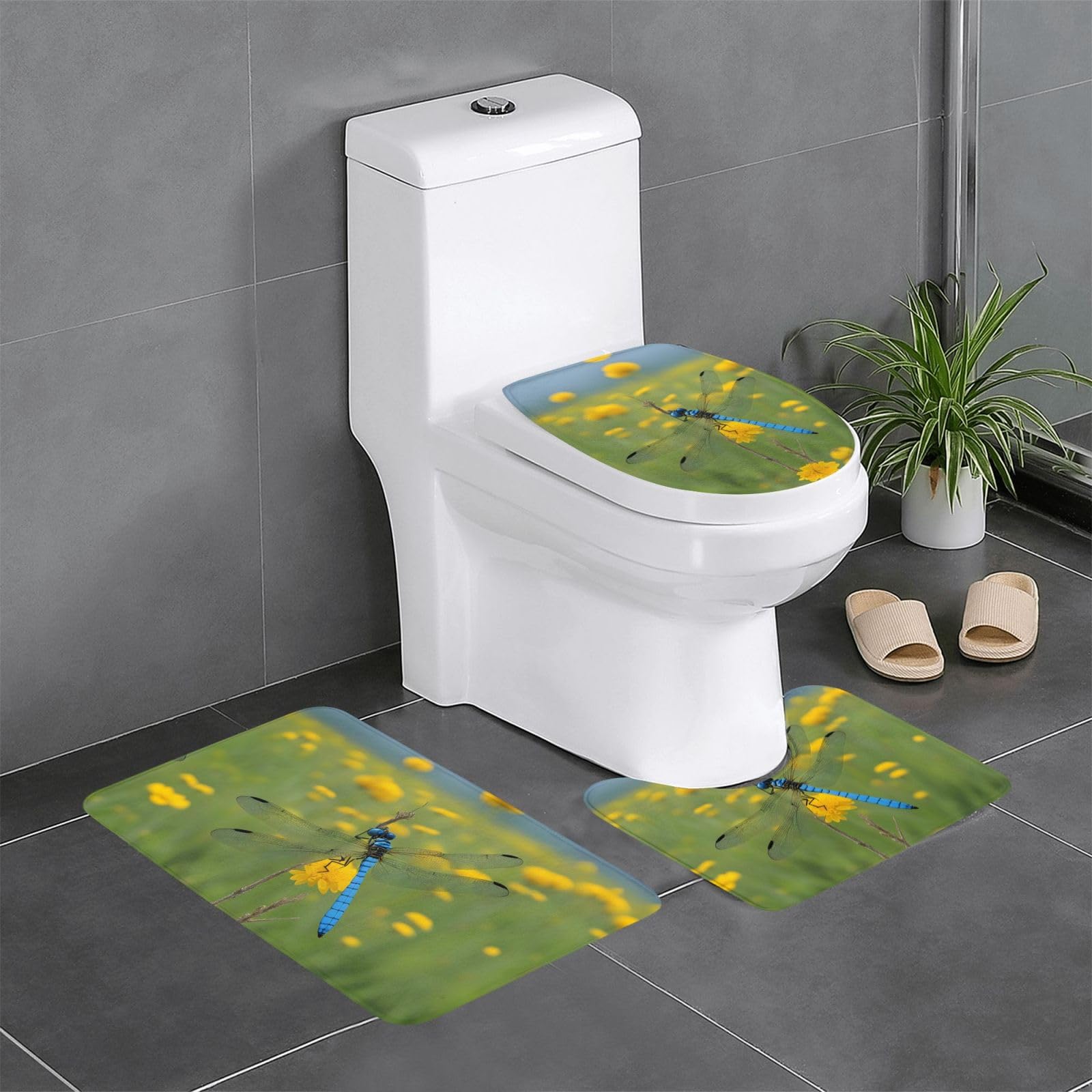 Tapis de salle de bain fleurs WHJSSF pour une décoration naturelle