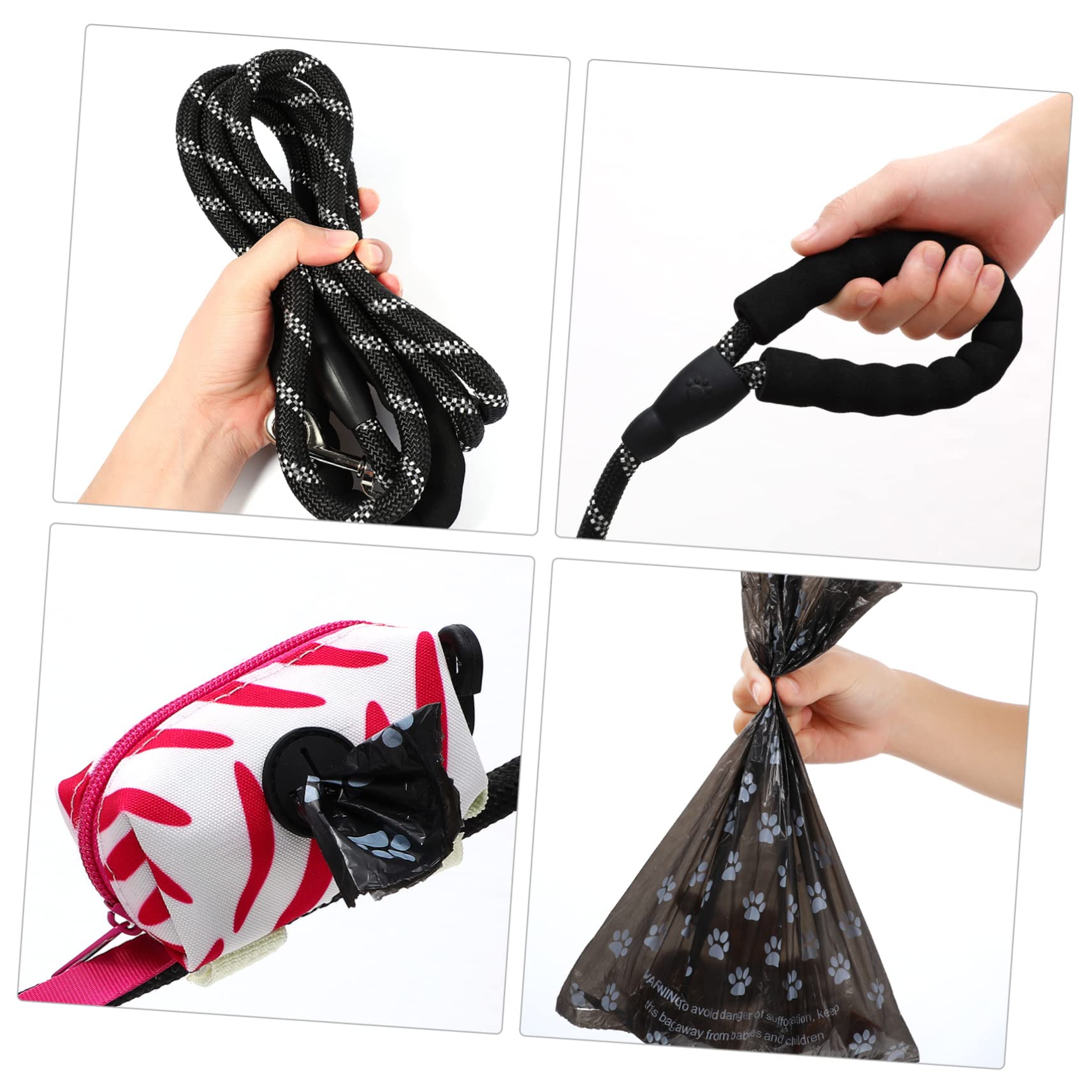 1 Satz Nylon-hundeleine Für Draußen Dicke Leine Mit Halter Für Hundekotbeutel Robust Für Kleine Und Mittelgroße Hunde