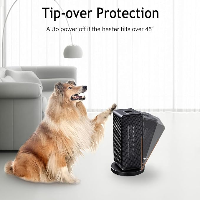 Calefactor Eléctrico Portátil Cerámico PTC 1200W con Oscilación miniatura 6