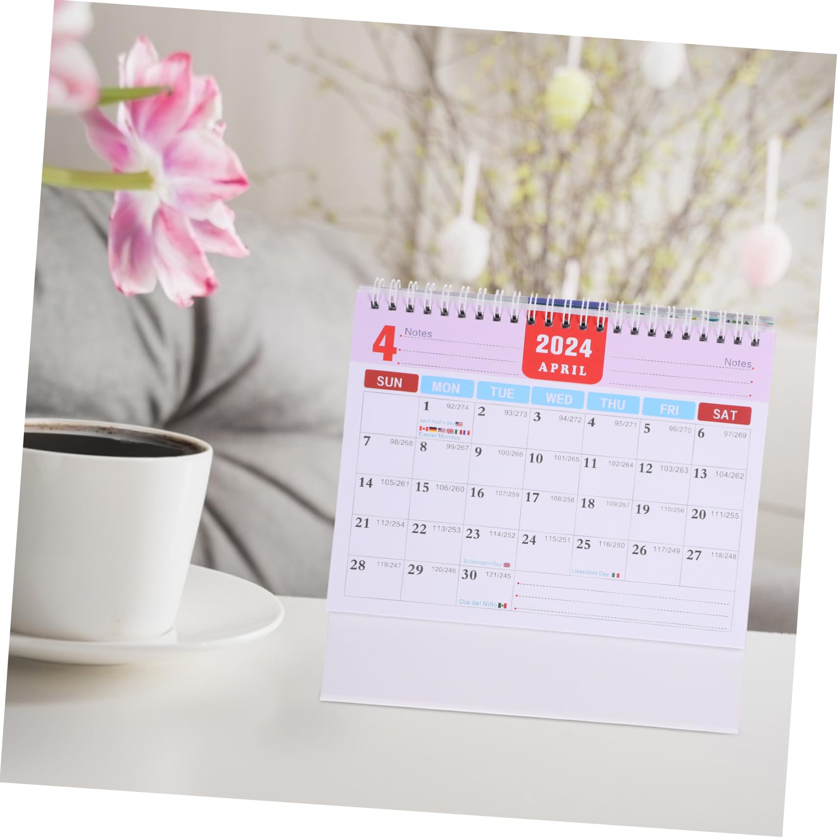 VILLCASE 5stücke Tischkalender Für Büro Und Zuhause Extra Große Stehende Monatsübersicht Mit Stabiler Metallbindung Für Planung Und Organisation