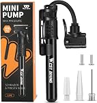 Pompe à vélo Mini Pompe à vélo - Pompe à cycle en alliage d'aluminium pour Presta & Valve Schrader, Pompe à Pneus Portable à Vélo léger Inflation rapide des Pneus Mini Air Pompe pour Mountain Road Bike Ball Pump