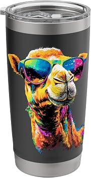 Camel with Sunglasses Dromedary Camelid Cute Camels Stainless Steel Insulated Tumbler