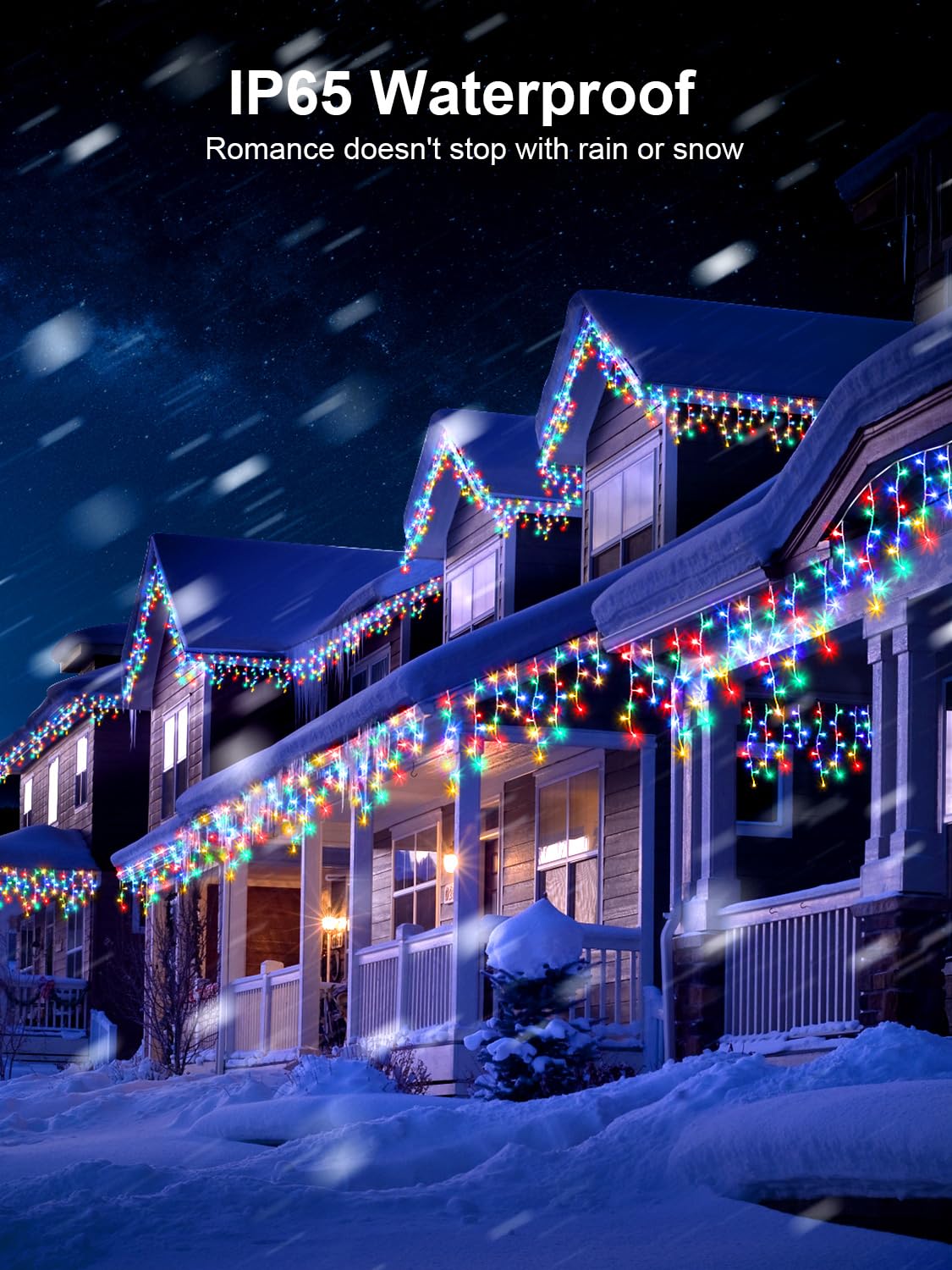ARKOCHIC 35M Christmas Lights Outdoor Multicoloured, 300 LED Christmas Tree Lights, IP65 Waterproof Fairy Light Plug in - Image 4