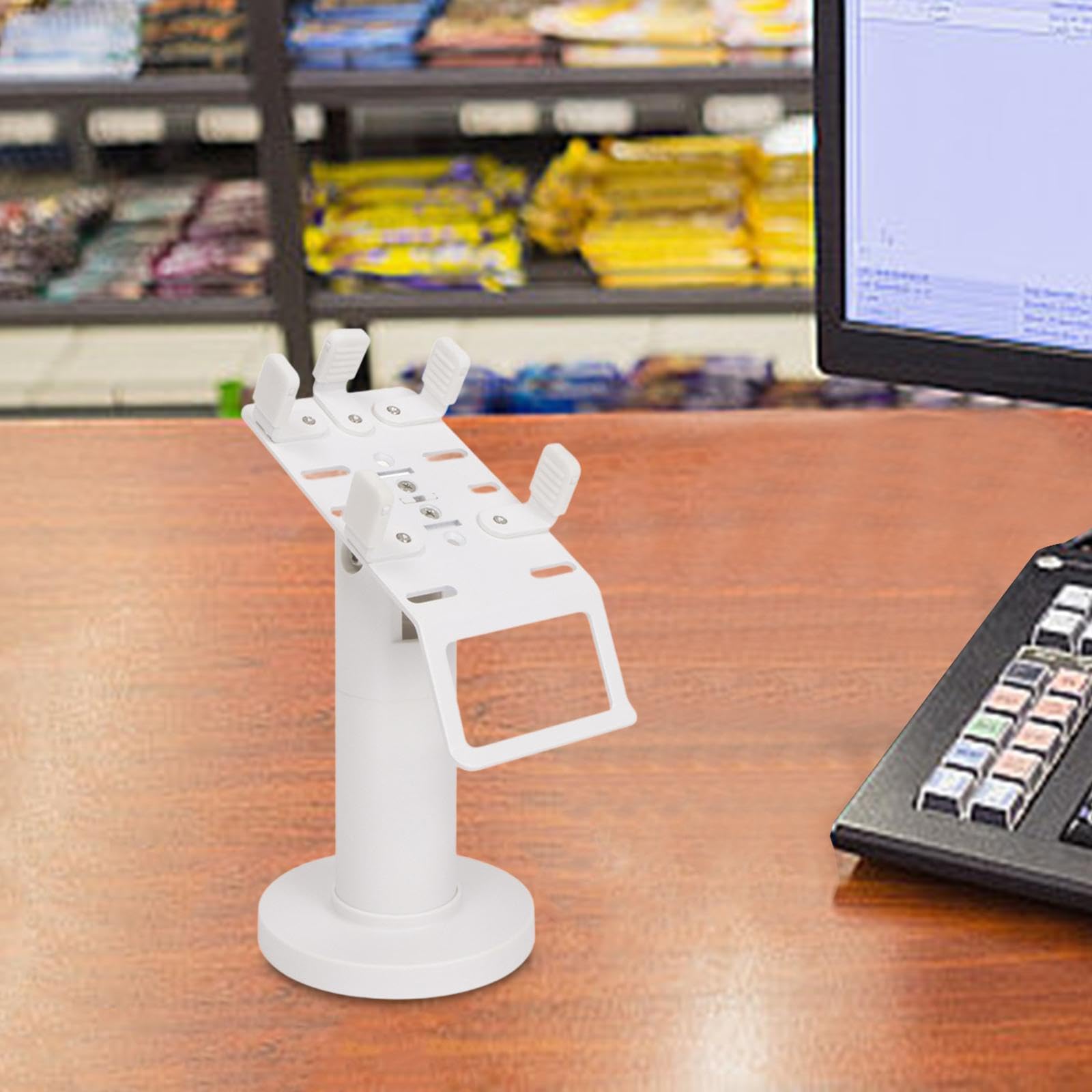 Support de terminal de point de vente universel pour carte de crédit, Blanc