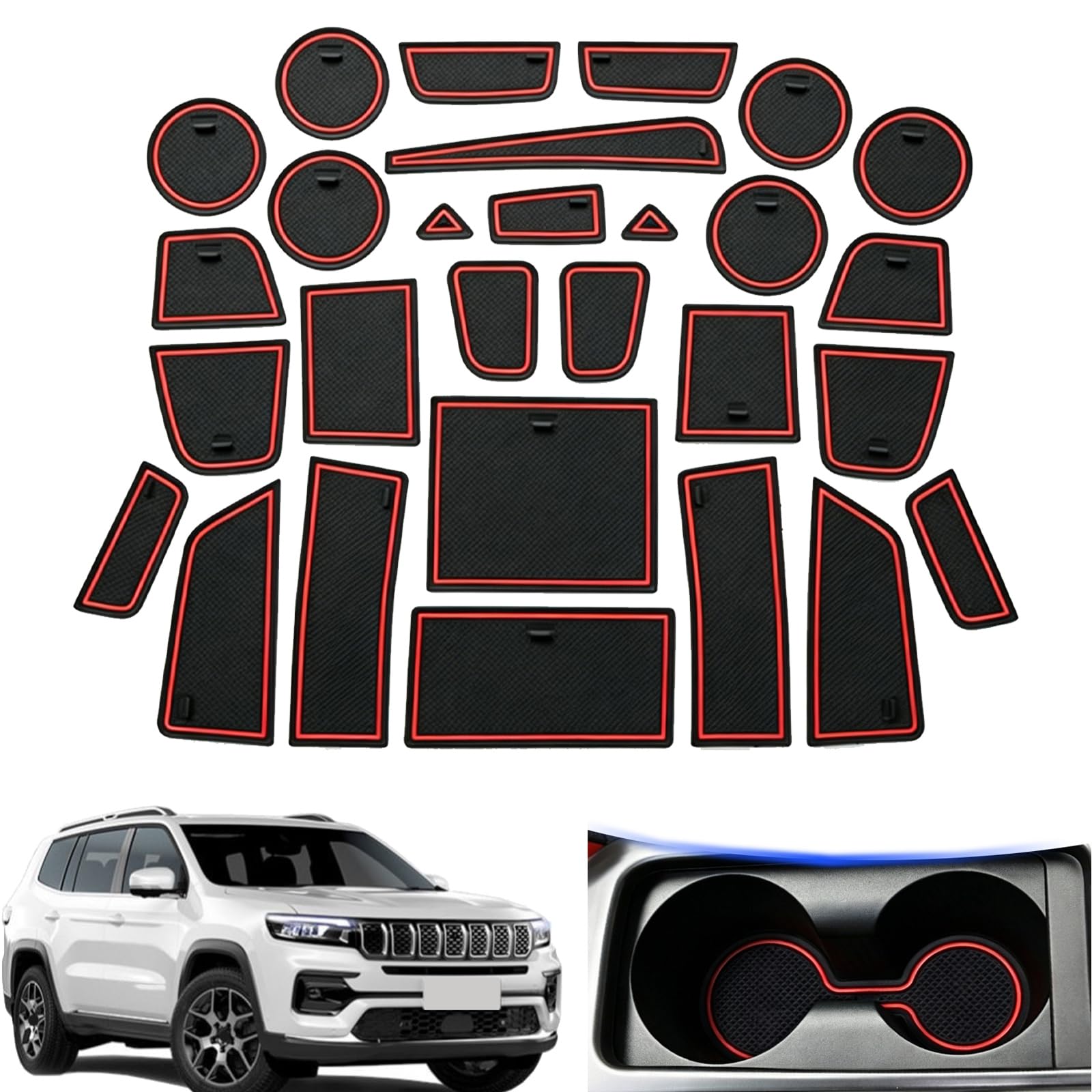 Forros de consola central Jeep Grand Commander con diseño personalizado