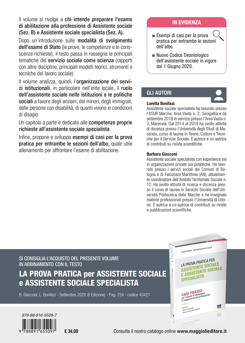 L'assistente sociale e l'assistente sociale specialista. Manuale per la preparazione all'esame di Stato per assistente sociale (sez. B) e assistente sociale specialista (sez. A)