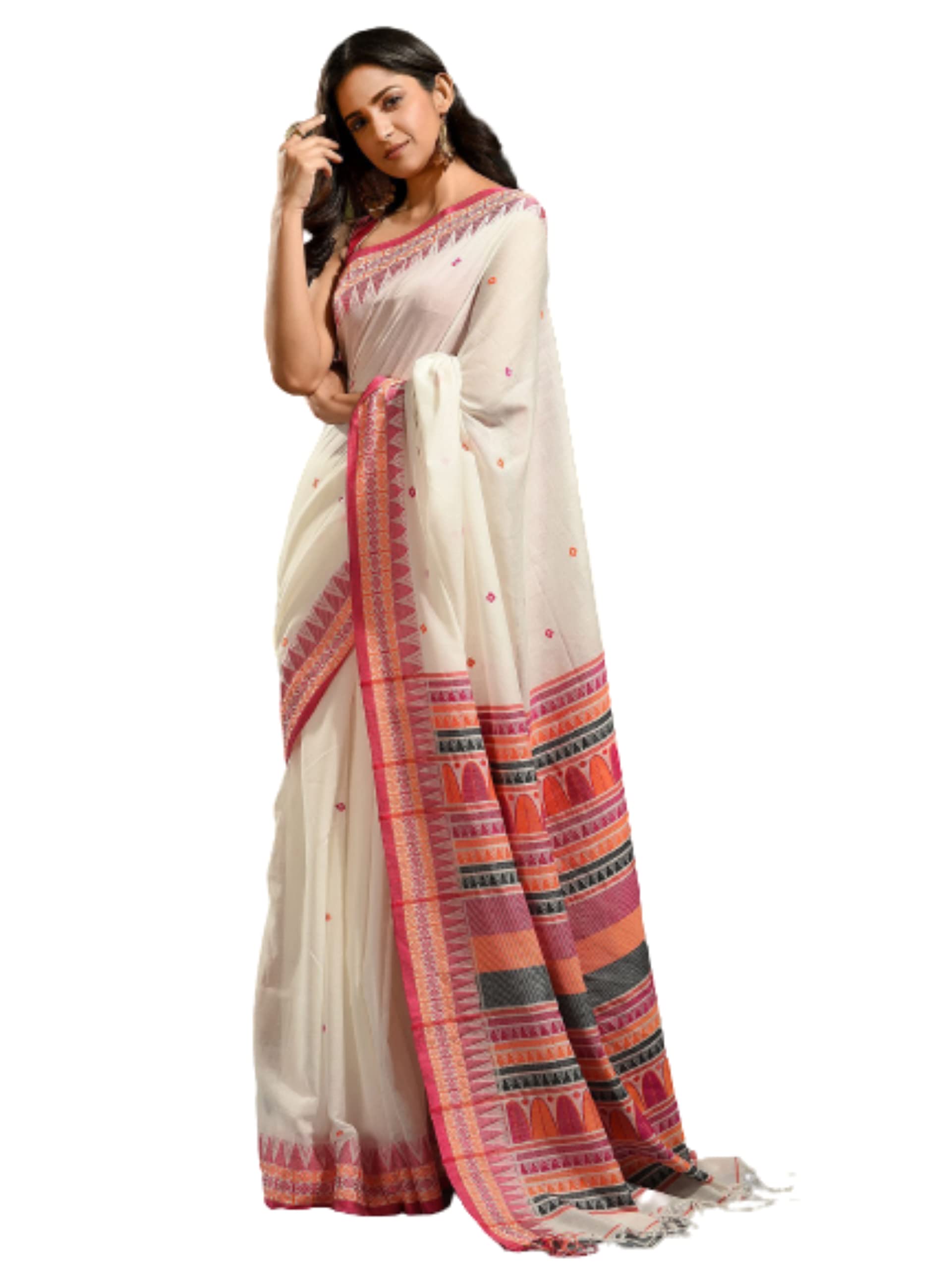 SareekathaCotton Handloom saree, Women, Begampuri saree