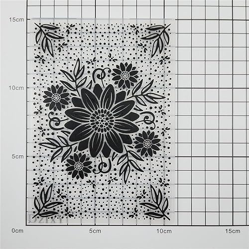 Miniatura 3 de DzIxY Carpetas de estampado de fondo de flores de pétalos dobles para hacer tarjetas, suministros de papel de bricolaje 3D, plantillas de álbumes de