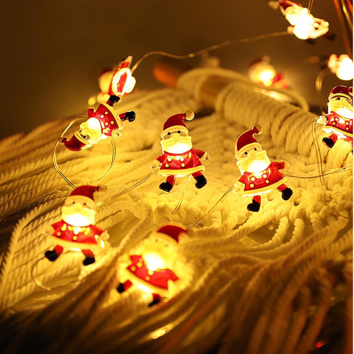 LED Copper Wire String Lights|Creative Warm White Fairy Lights|Decor Lamps for Bedroom Christmas Parties Wedding,B,2m(6.5ft)-20LED-Battery