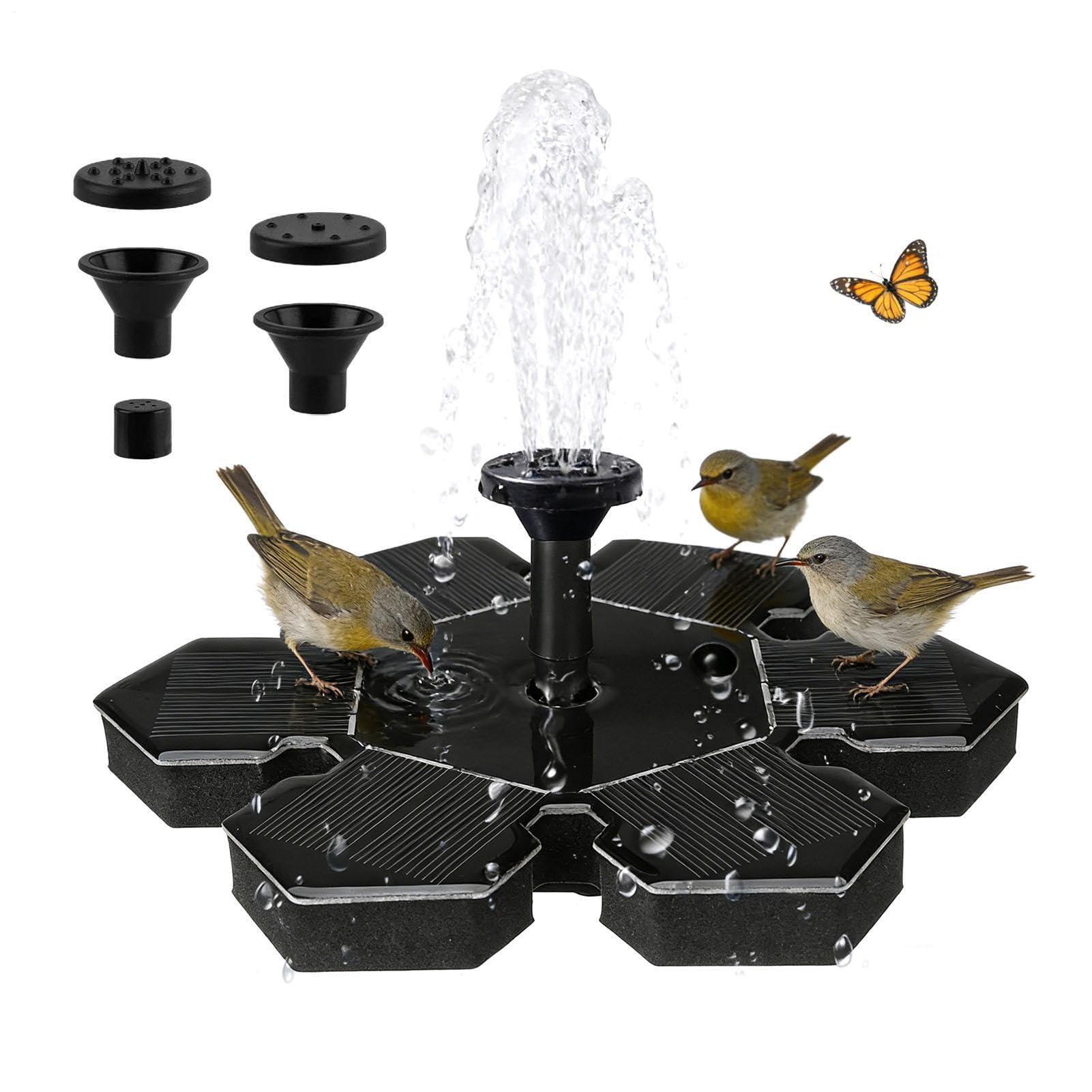 Pratica decorazione a energia solare, senza fili, a forma di , per esterni per abbeveratoio per uccelli, adatta per cortile, cortile, , giardino e terrazza