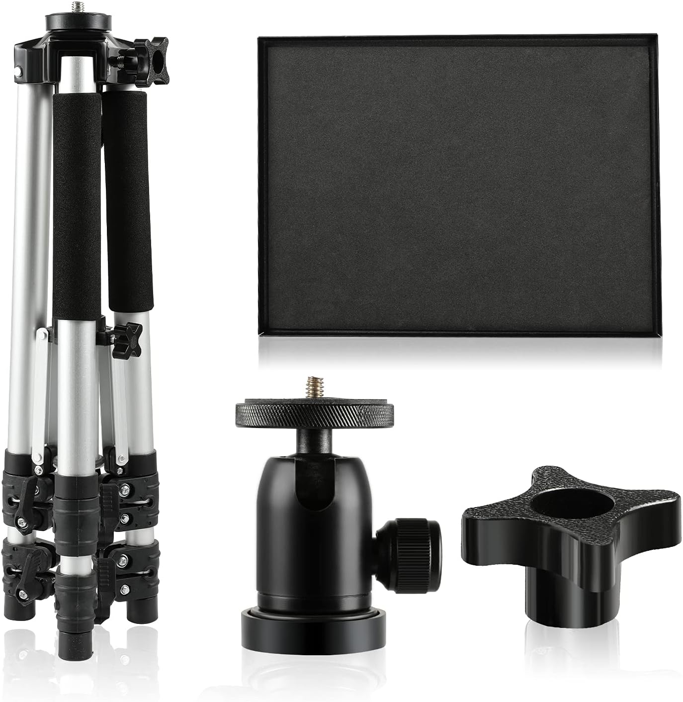 Projector Stand Tripod Laptop Stand Aluminum Alloy Adjustable Height 17 to 48 Multifunctional DJ Rack Foldable Computer Table Stand For Stage or Studio Carry Bag