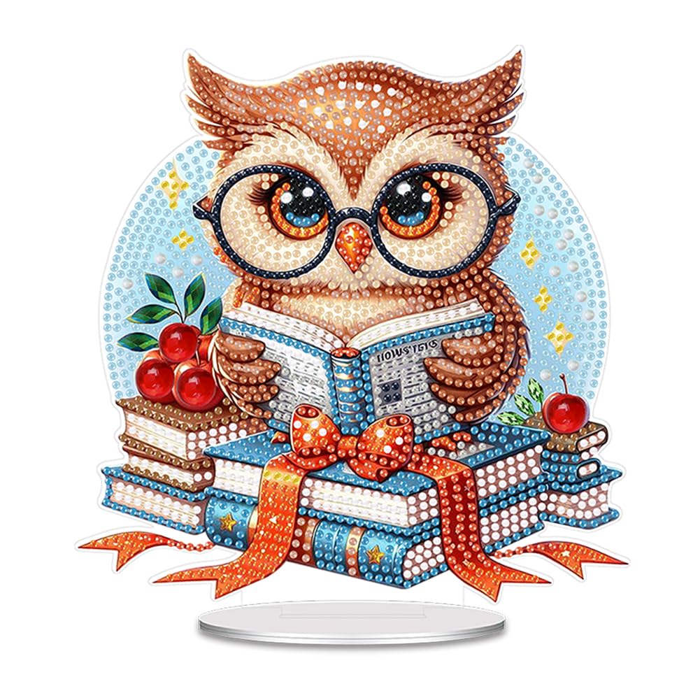 Ll039 Acrylic Colorful Animal Diamond Painting Desktop Ornaments Kit 5D Diy Diamond Art Tabletop Decorations Home Bedroom Decoration