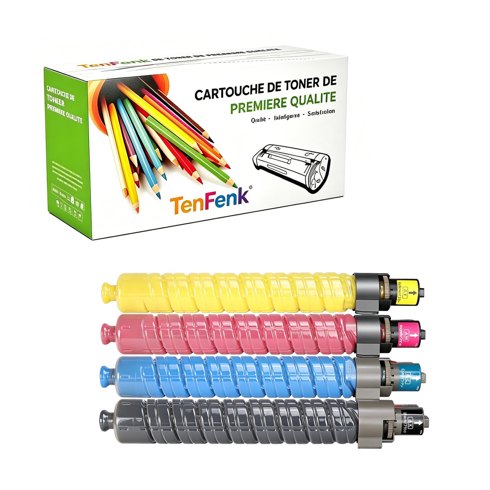 Compatible Remplacement Cartouche De Toner Pour Ricoh MP C3500 841342 841345 841344 841343 Pour Avec Ricoh Aficio MP C3500 MP C3500SPF MP C4500 MP C4500SPF Imprimante,4-Pack,4p