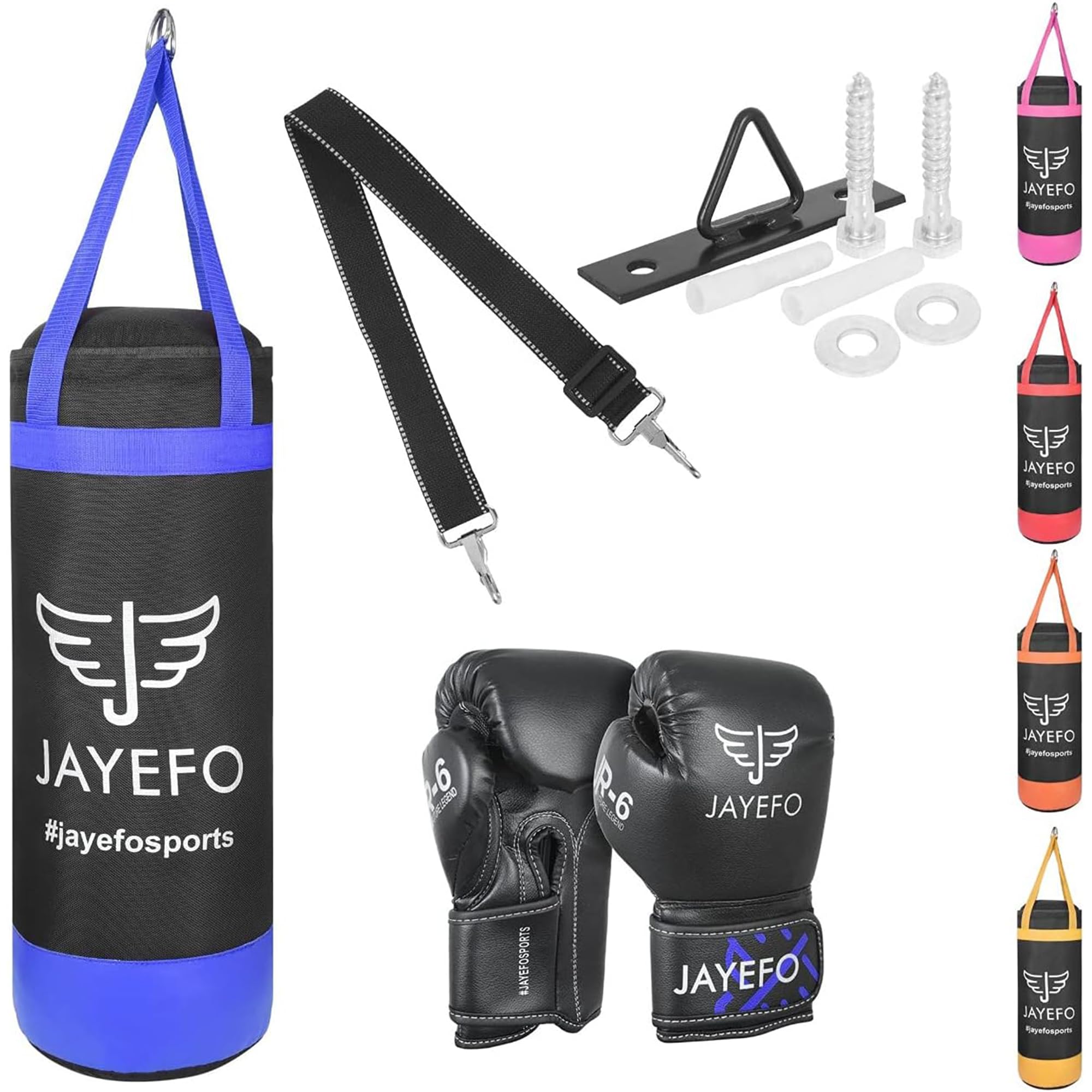 5 pcs Kids Punching Bag Set for Children Boxing MMA Kickboxing Boxing Gloves Muay Thai Karate Punching Kick Age Youth Unfilled