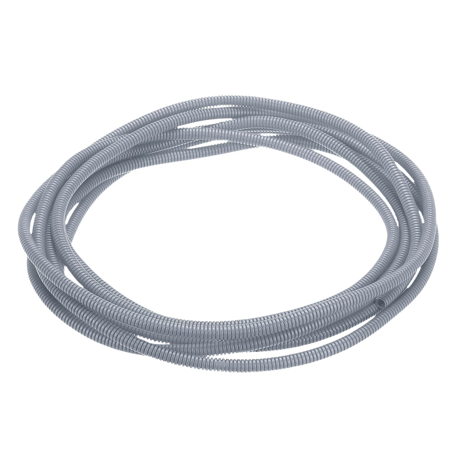 sourcing map Split Wire Loom Tubing 1/4"(6.5mm) ID 20FT(6m) Wire Loom Tubing Heat & Cold Resistant -40F to 257F Plastic Flexible Conduit Cord Protector for Electrical Wires Cable, Gray