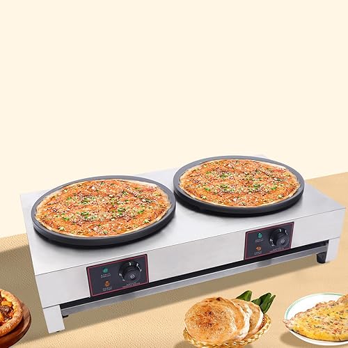 Miniatura 2 de Máquina para hacer crepas, sartén eléctrica antiadherente de 110 V, máquina comercial para hacer crepas, crepes de acero inoxidable para desayunar