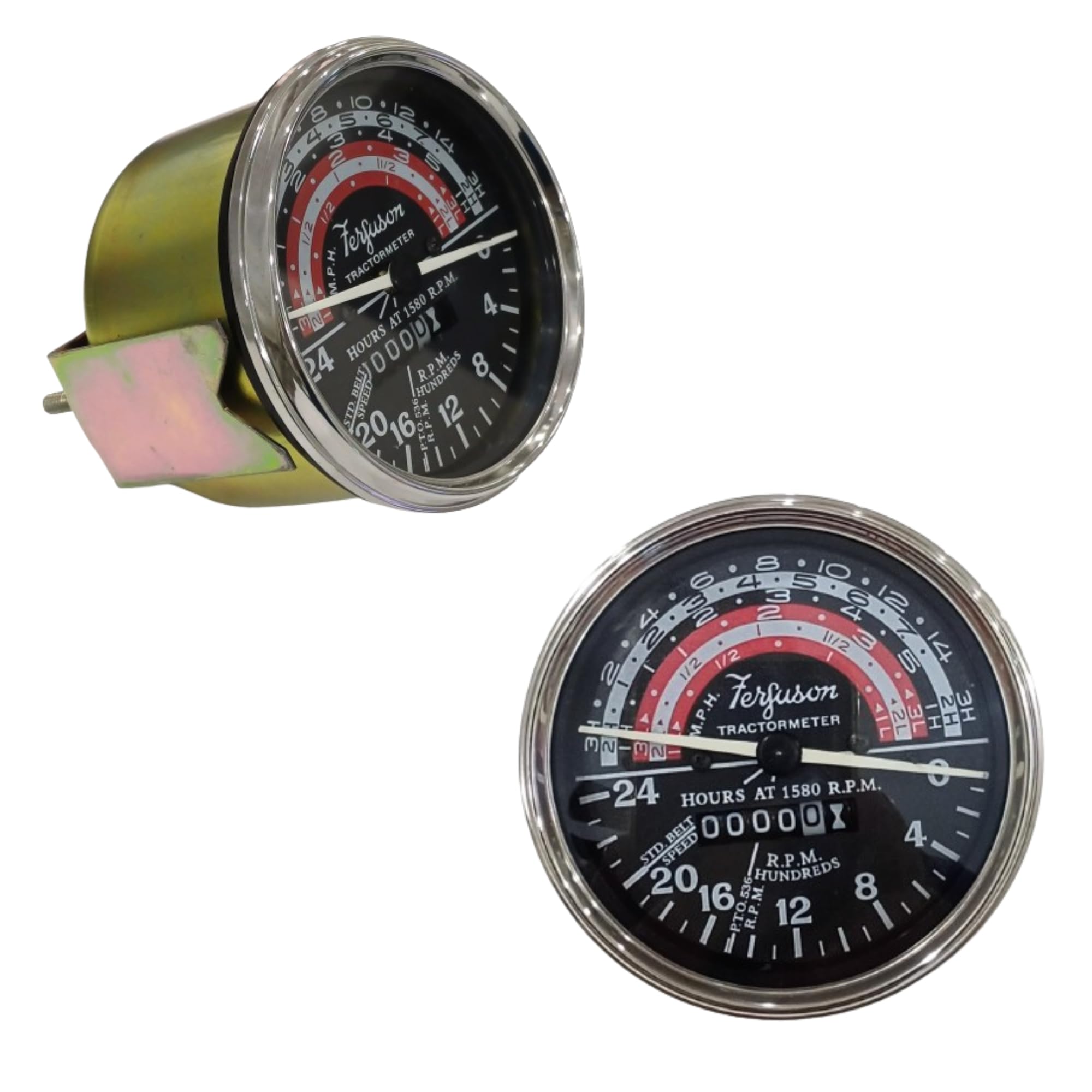 Tachymètre 193966M91, 193967M91 compatible avec les tracteurs Massey Ferguson TO35, F40, F50, 65, MF 35, 133, 135, 140 - Tachymètre à rotation horaire