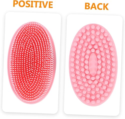 Miniatura 3 de Generic Cepillo de silicona de doble cara exfoliante para el cuero cabelludo, masajeador para niño y niña, suave y suave para piel delicada para