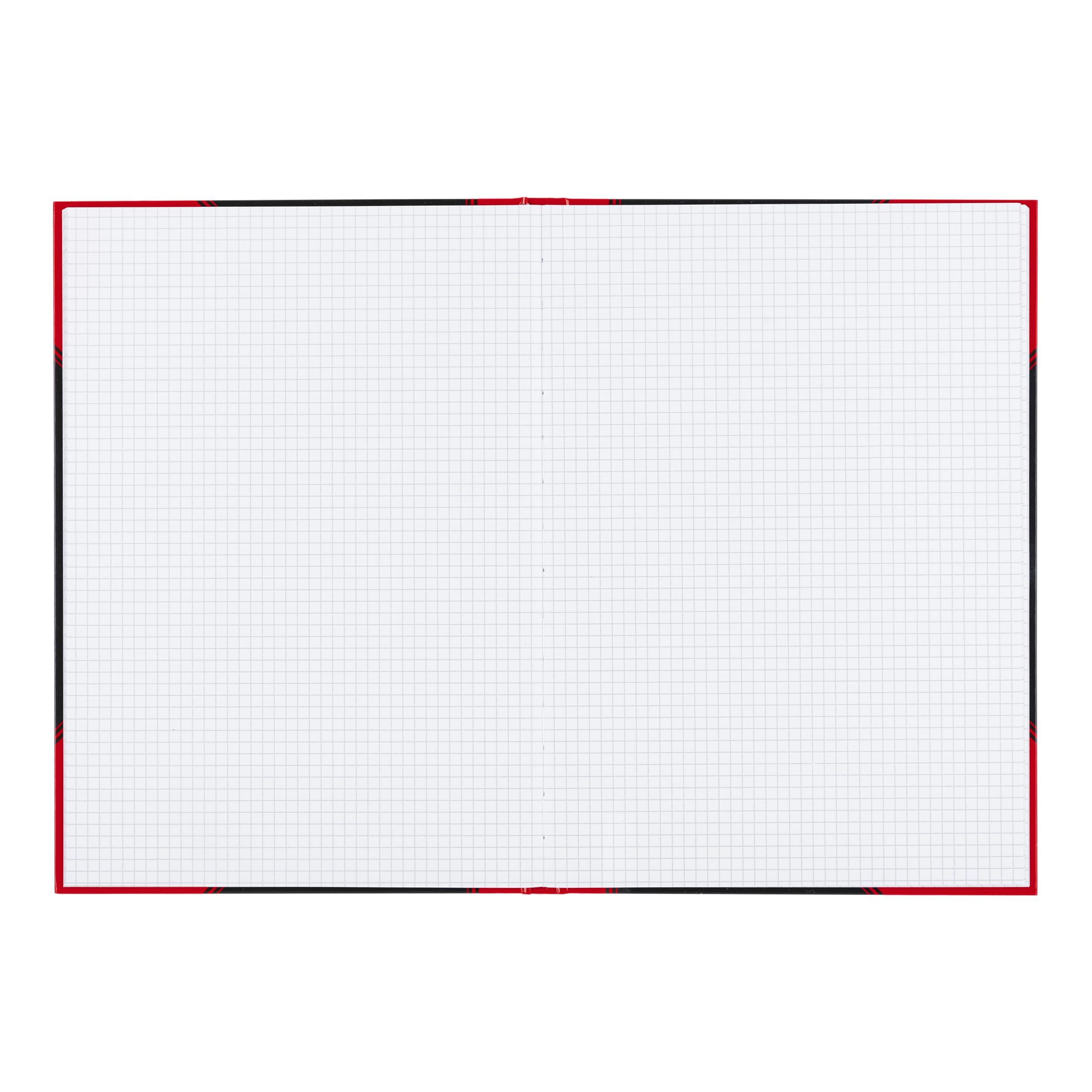 Bantex Notizbuch A4 kariert, Hardcover, 192 Seiten, schwarz, 3er-Pack