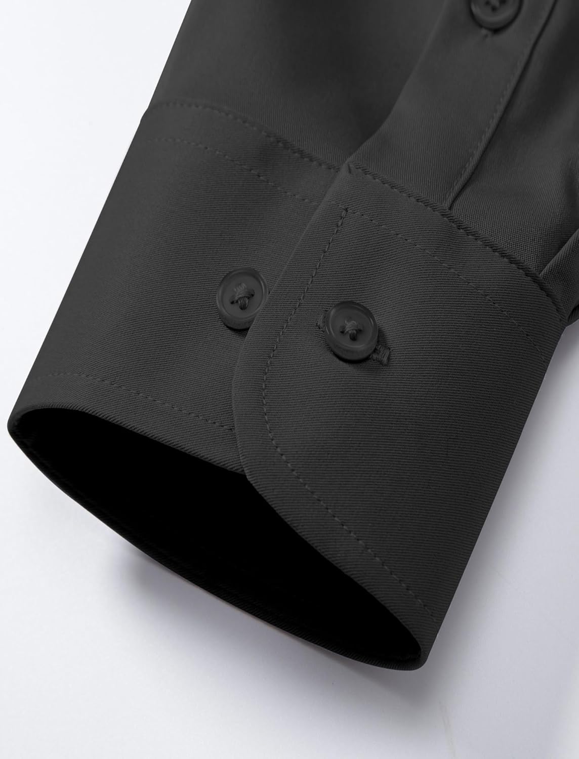 Men's Athletic Slim Fit Long Sleeve Button Down Shirts for Gym Business Casual Stretch Tops Breathable Solid Dress Shirts - Image 4