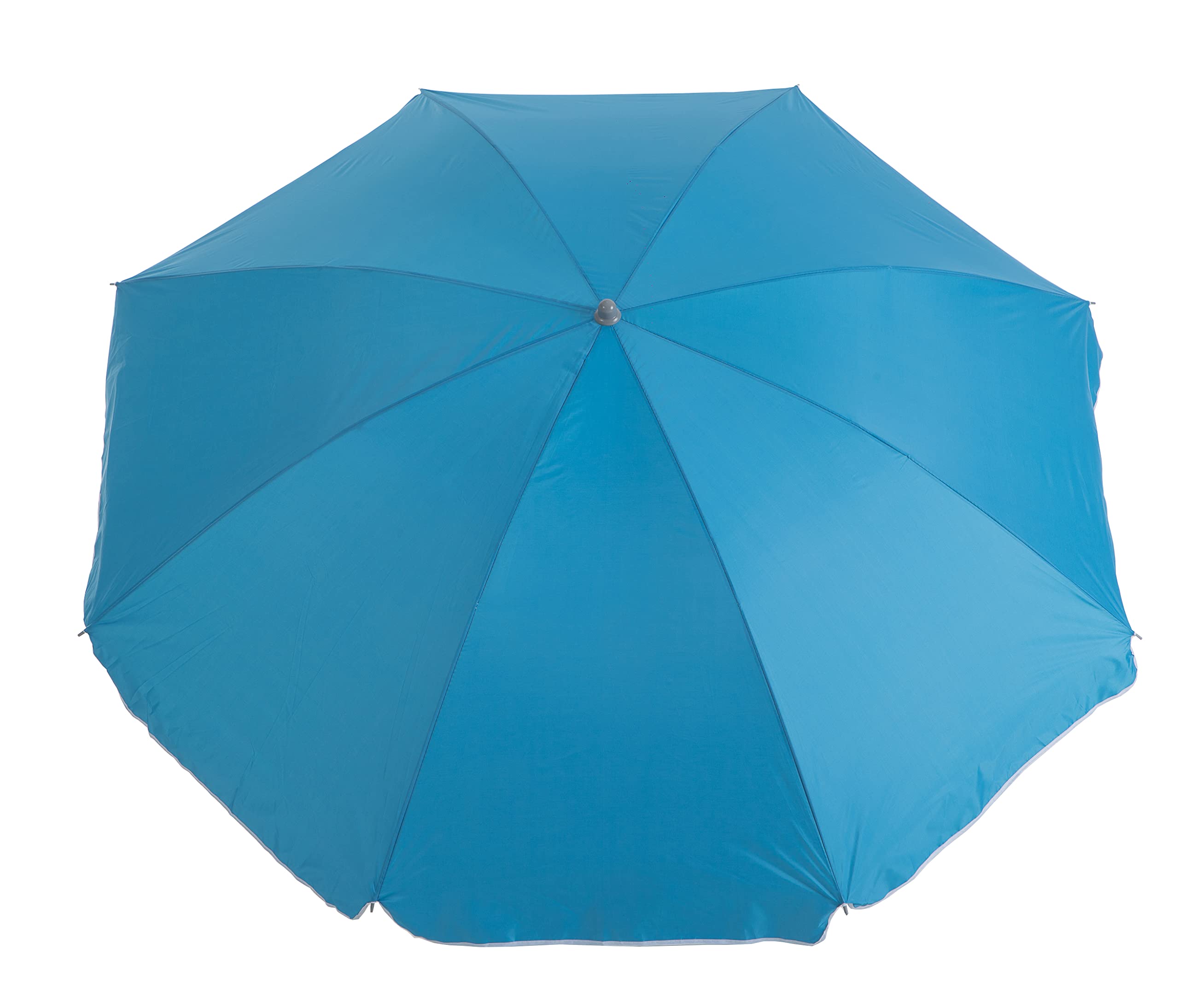 Sombrilla para Playa y Piscina Nylon Orientable Solar UV 8 Varillas Funda con Asa (160 cm., Azul)
