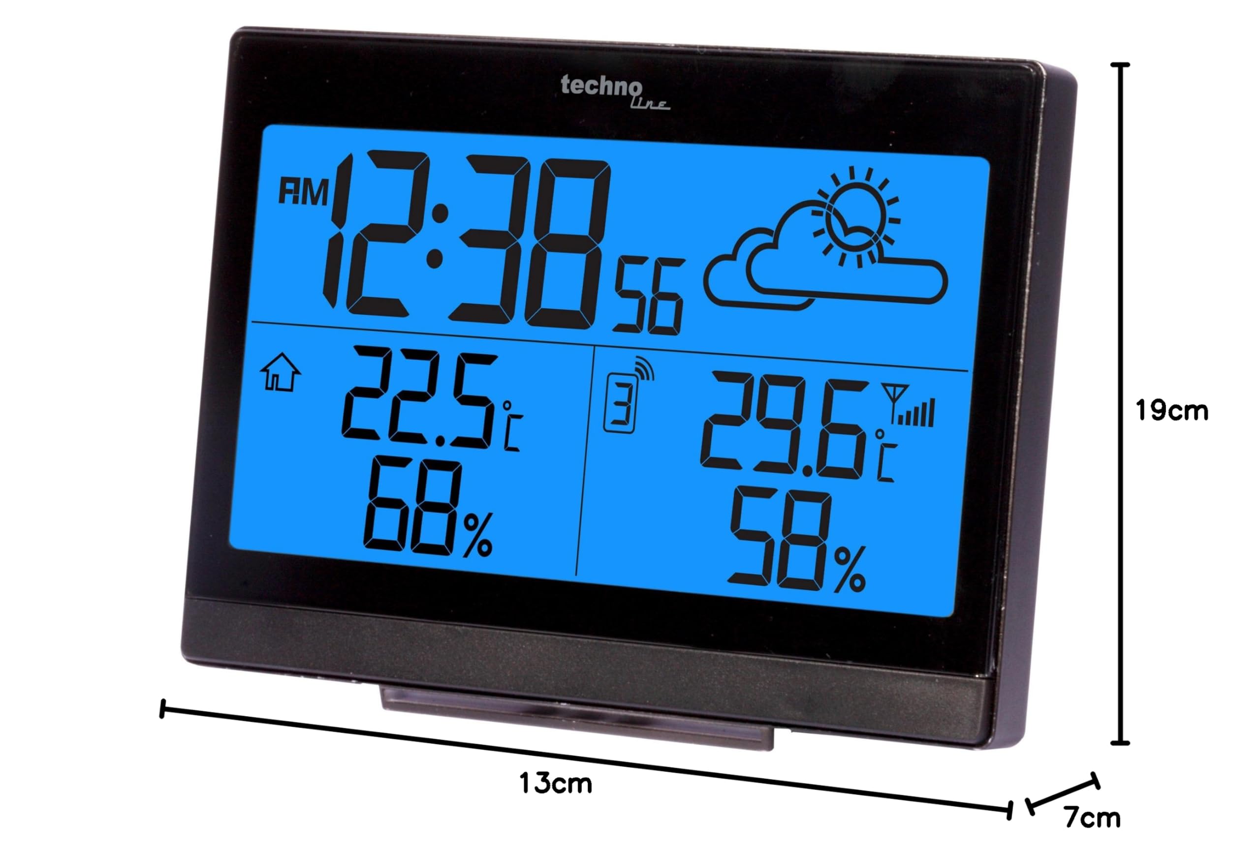 techno line WS 9252 Stazione Meteo, Nero
