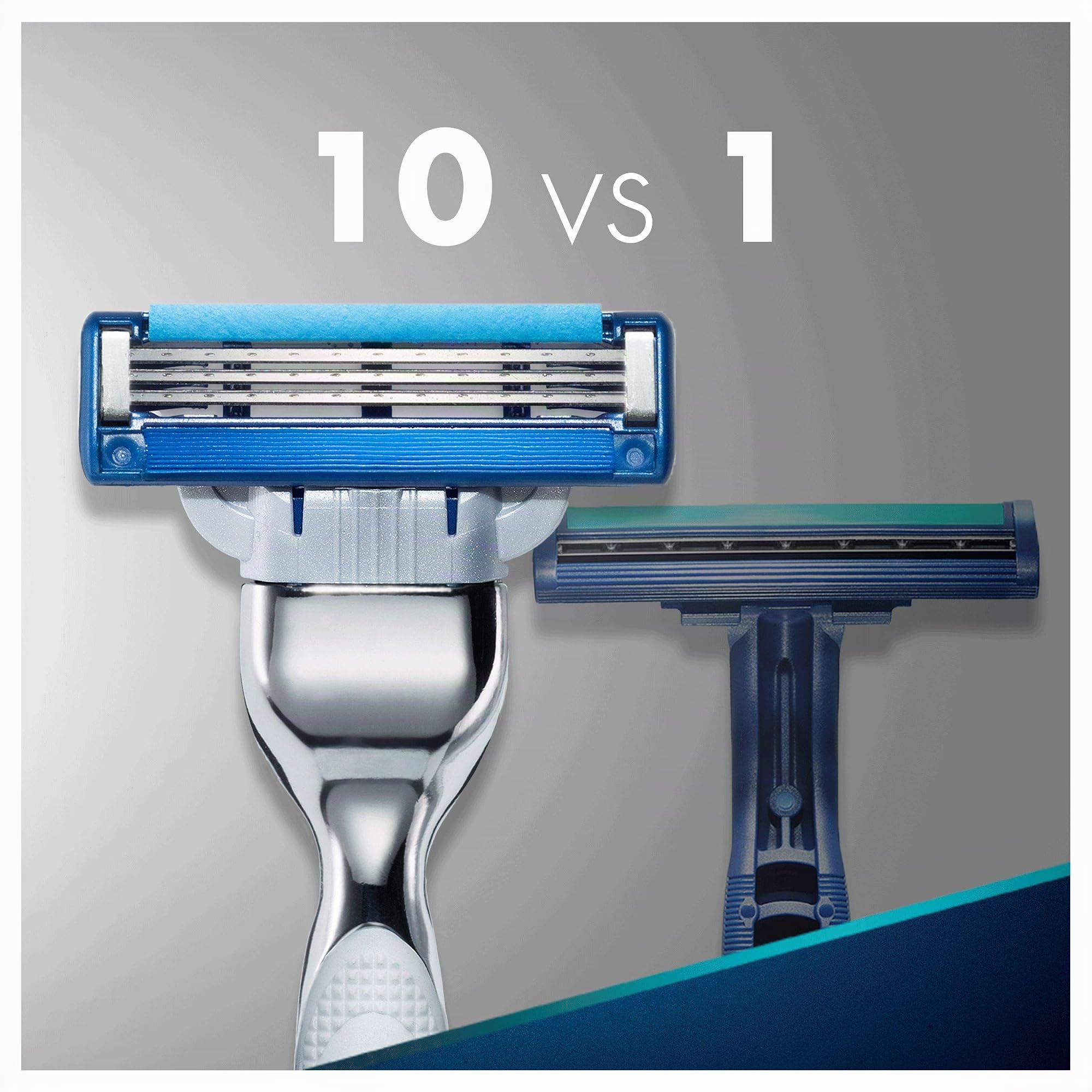 Gillette Mach3 Turbo - Cuchillas de recambio para maquinilla de afeitar, 8 unidades