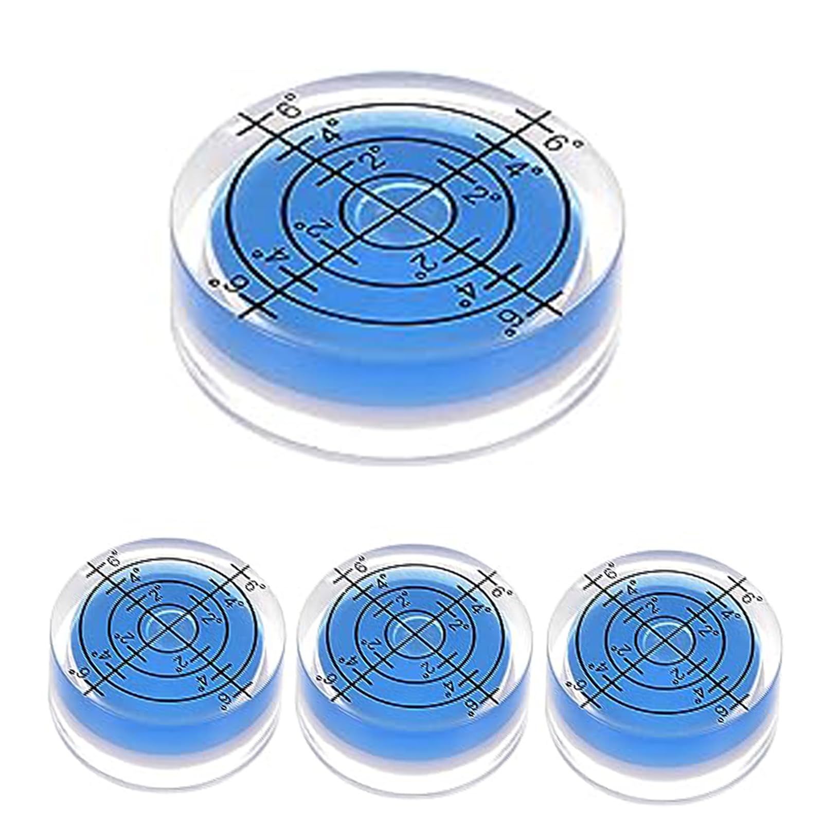Ntek Blue Round Bubble Level | Circular Bullseye Spirit Levels |Mini Bullseye Bubble Level | Round Easy Operation For Measurement Instrument | Degree Marked For Leveling Telescope