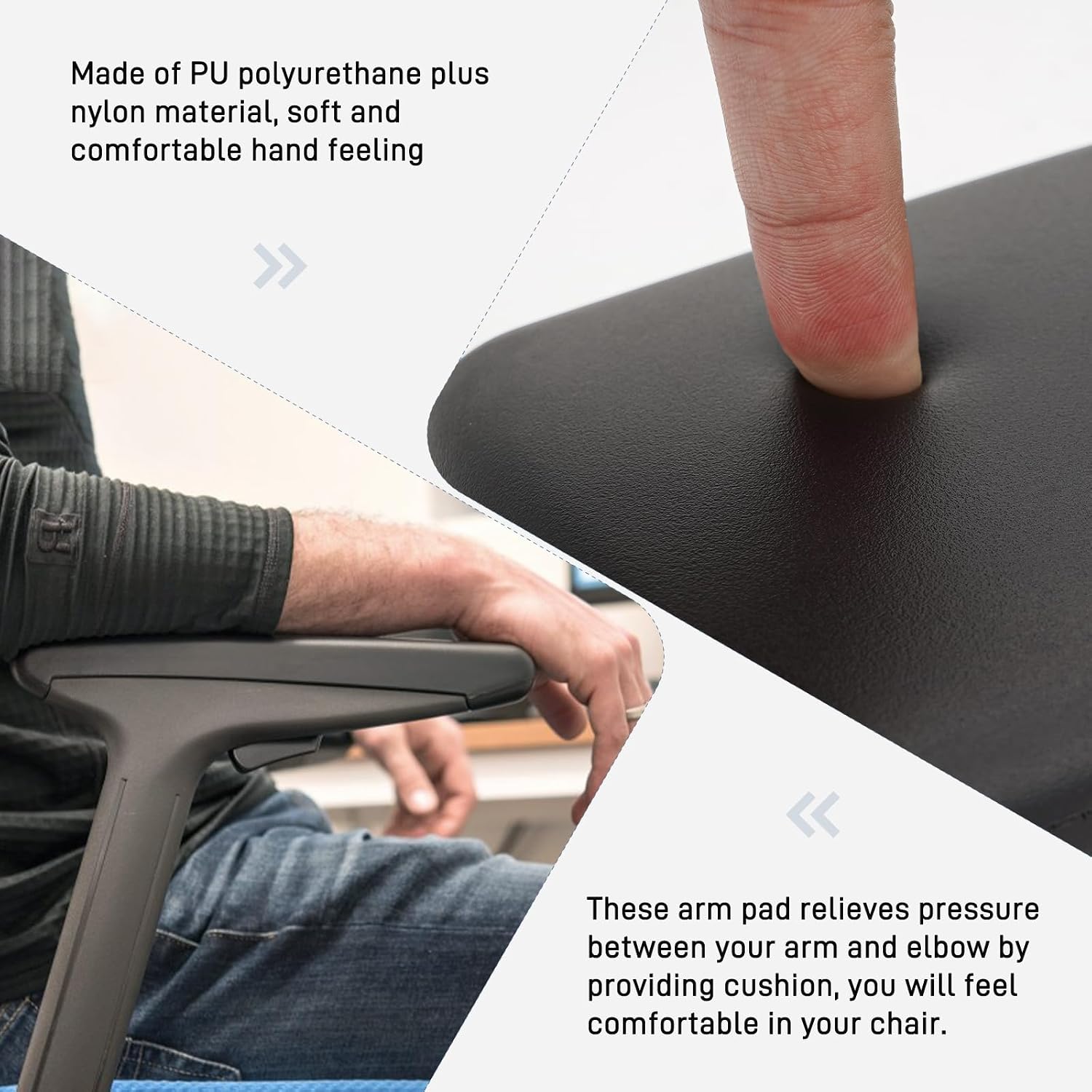Arm Pads Replacement for Herman Miller Embody Office Chair - Arm Rest Caps for Adjustable Arms, Fit Embody Arm Caps - Ergonomic Desk Chair Accessories(1-Pair) image 3