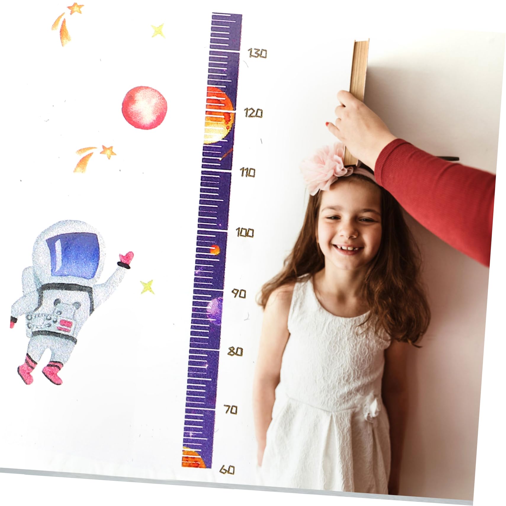 VICASKY 3sätze Abnehmbarer Astronaut-wachstumsmaßstab Wandaufkleber Für Kinderzimmer Lustiges Design Für Babyzimmer Kindergarten Und Hochwertiges Wiederverwendbar Und Langlebig