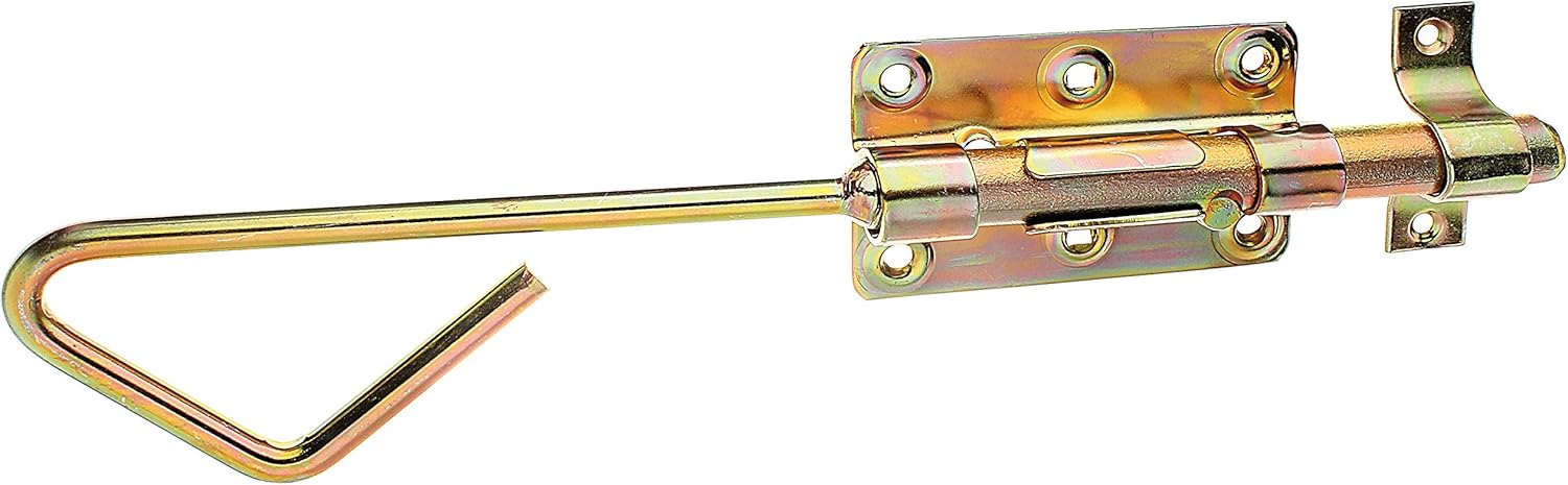 Alberts 129149 Bolt Lock Bolt with Attached Loop Galvanised Thick Layer Passivated Plate 100 x 60 mm Bolt Diameter 16 x 320 mm
