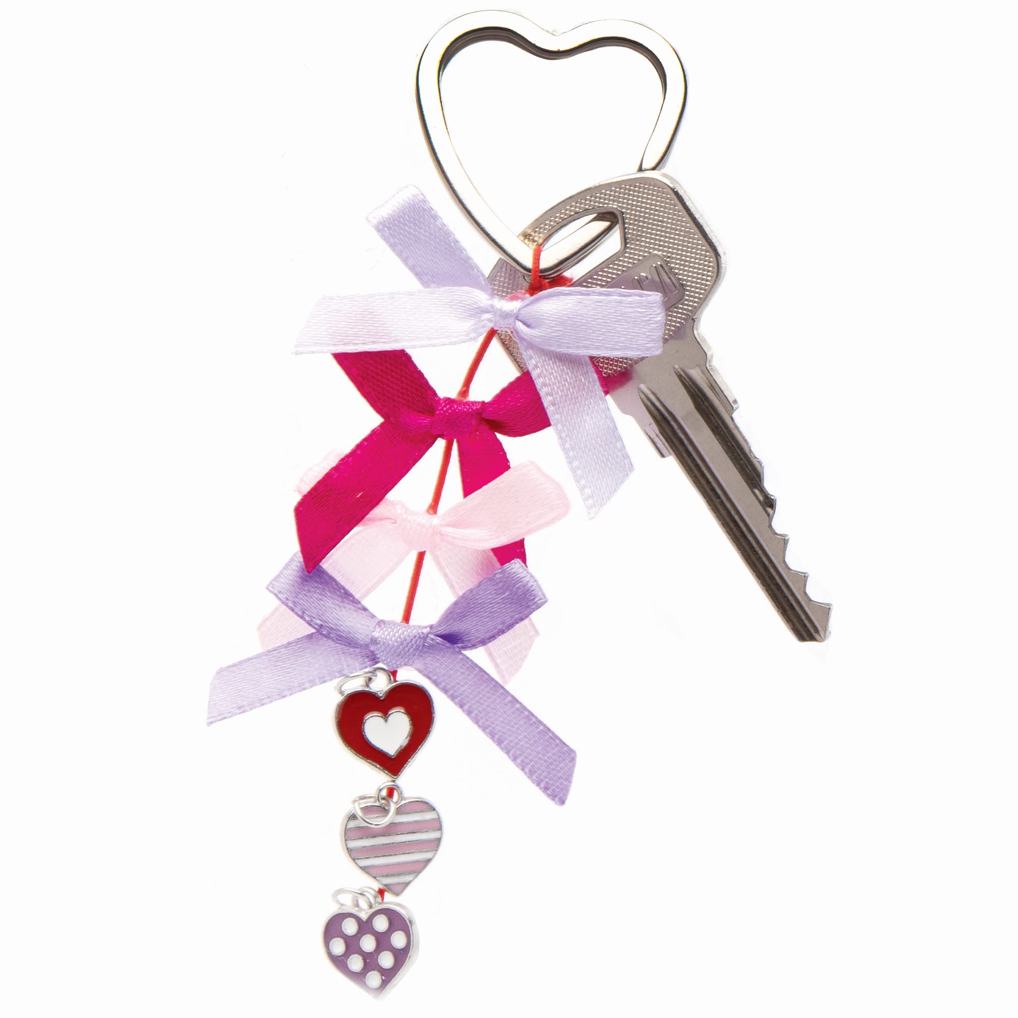Baker Ross Ciondoli a Forma di Cuore - Confezione da 30, Kit per Creare Gioielli per Bambini (FC461