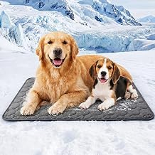 Cooling Mat for Dogs, Washable Pet Cooling Pad for Large Medium Small Dogs, Soft Cooling Dog Bed Mat for Crate, Floor, Travel & Summer Heat Relief, Self Cooling Pet Mat Grey, 59.1" 39.4"