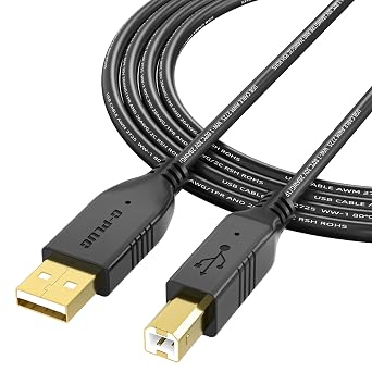 USB 2.0 Printer Cable 3ft, USB A to B Cord for HP Canon Epson Printers