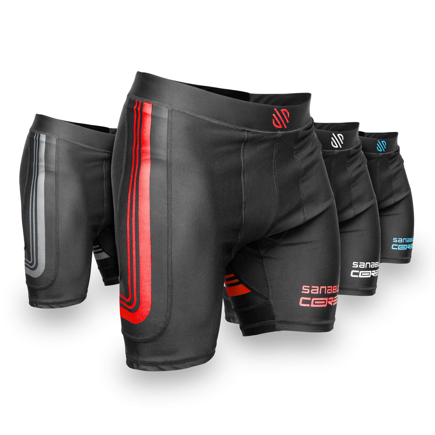 Pantalones cortos de compresión Sanabul Core para running y rutinas de gimnasio L 5