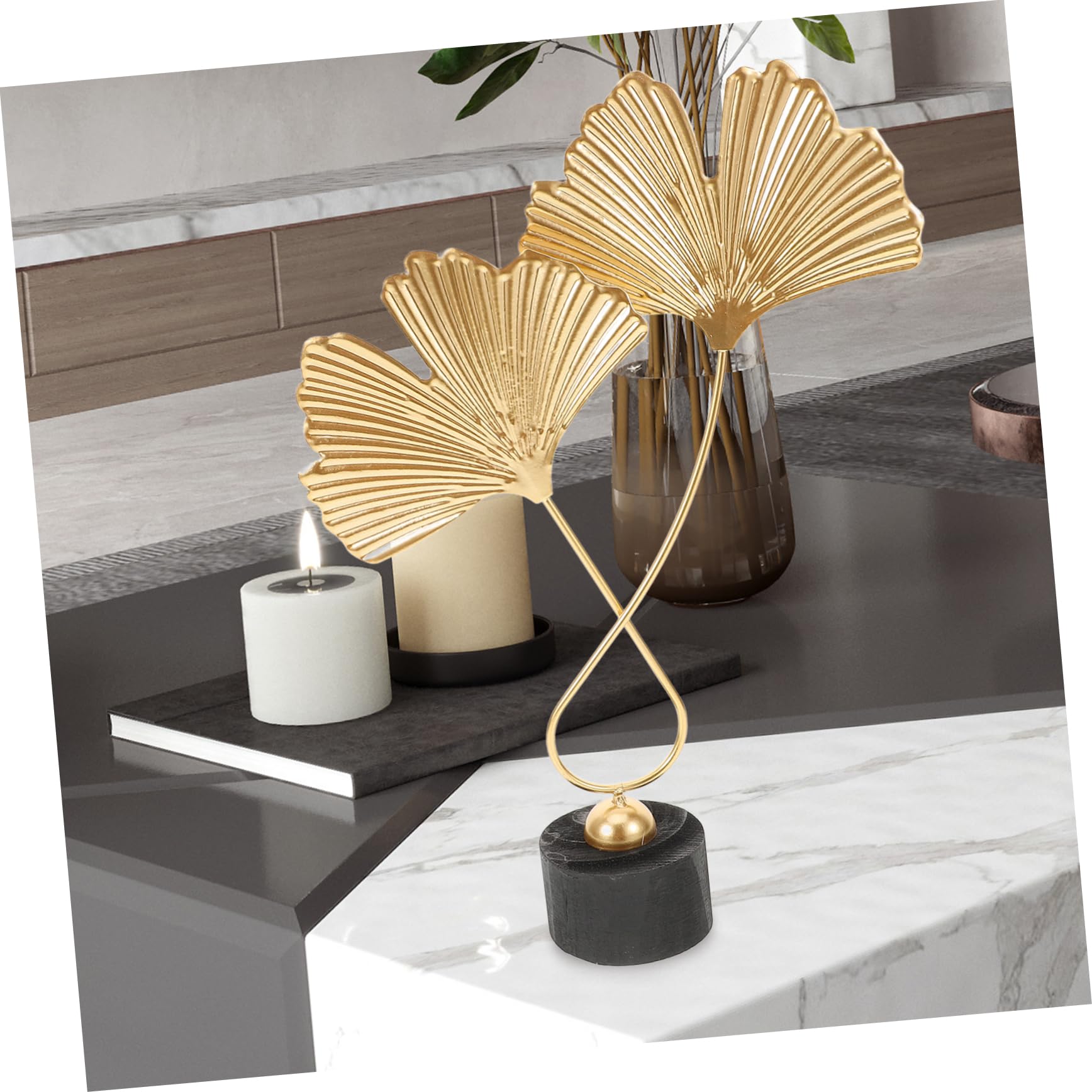 金属製イチョウ葉模様小物入れギフトボックス