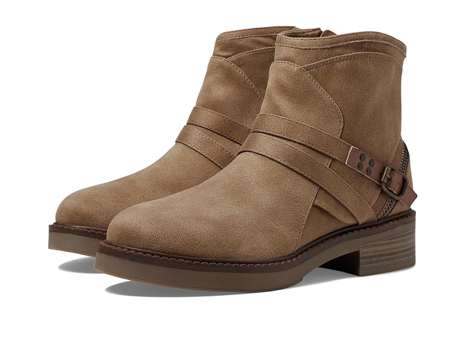 Blowfish Malibu Visit (Almond Oiled Vegan Suede/Cream Coffee Dyecut) Women's Boots INTERNATIONAL SHIPPING