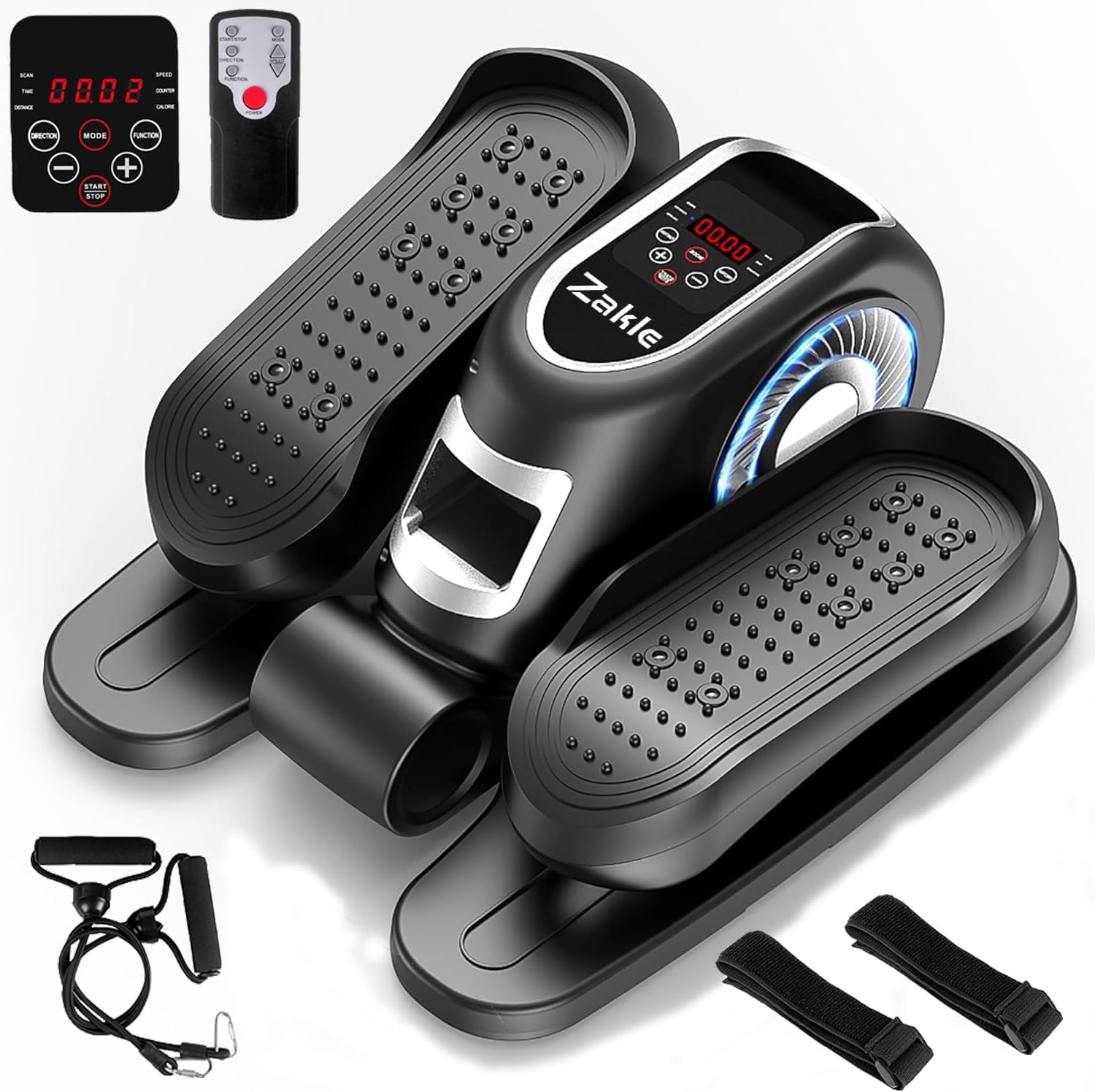 Zakle Under Desk Elliptical Machine, Electric Elliptical Training Machine w/Remote Control, 12 Speed Levels, Quiet Seated Pedal Exerciser for Home Office