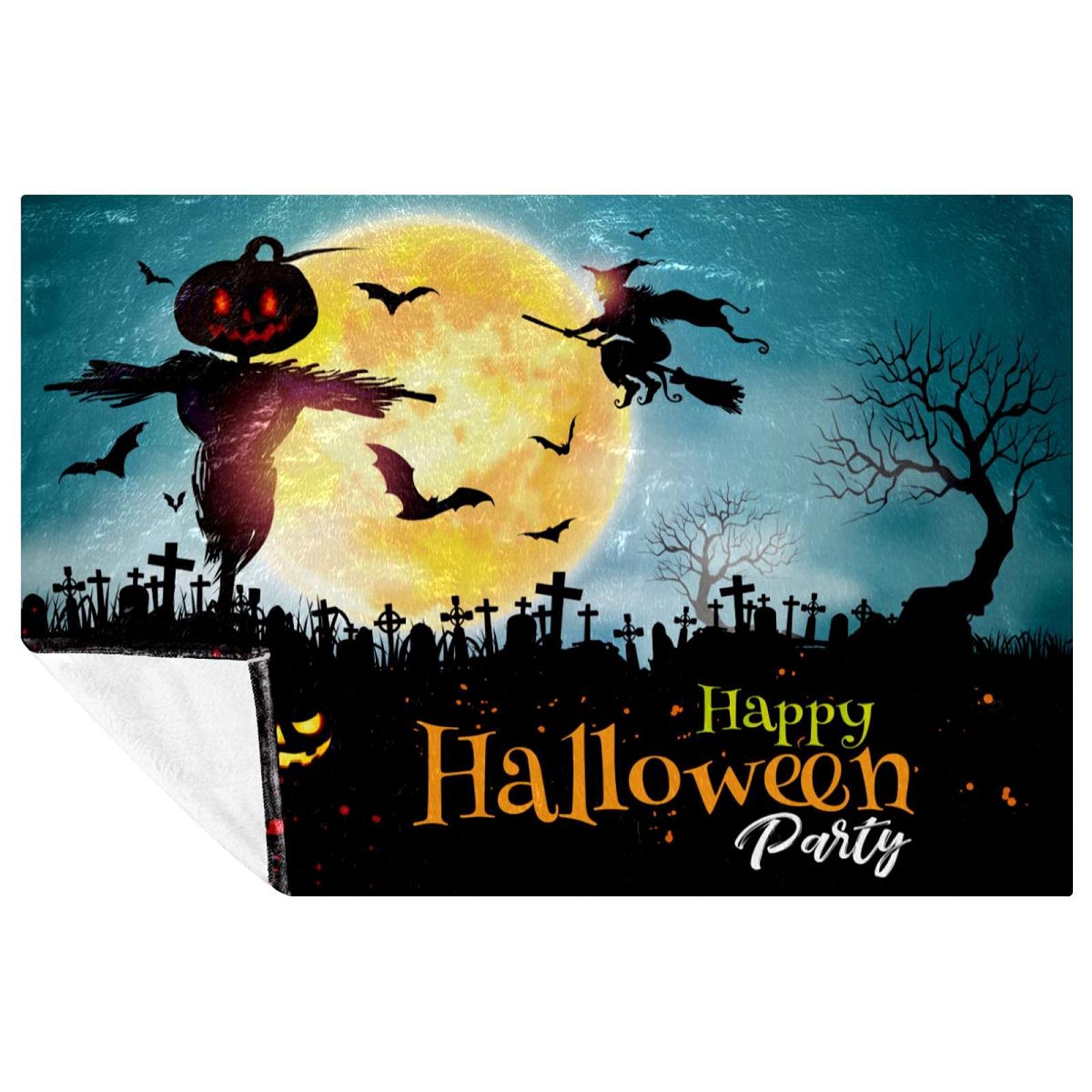Couverture Halloween douce cadeau idéal pour soirée canapé et lit enfant