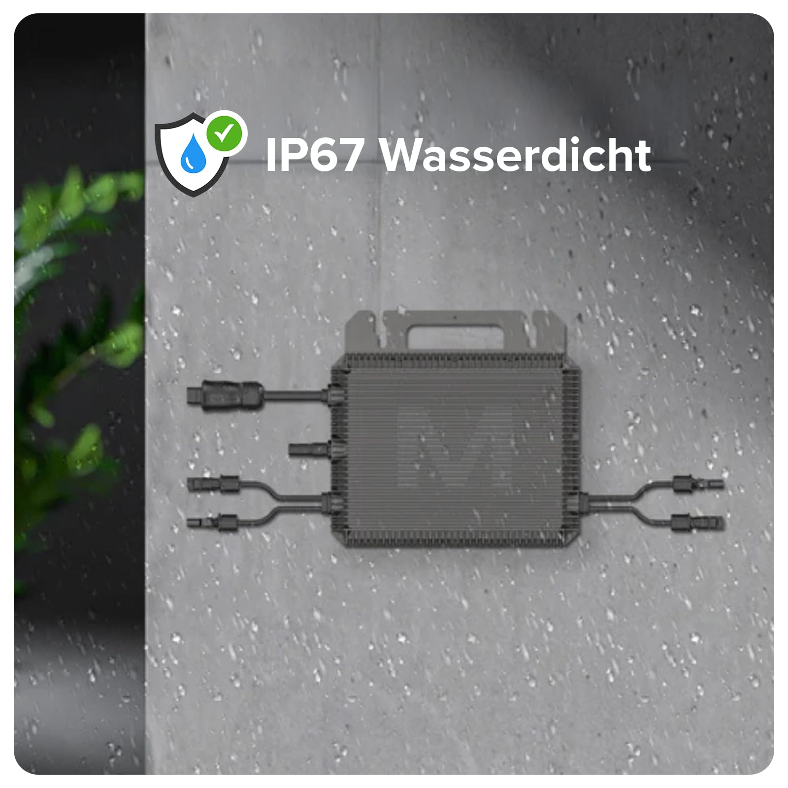 MARSTEK Mikro-Wechselrichter 800 W MST-MI0800 für Balkonkraftwerk, IP67 wetterfest, Plug-&-Play Installation, 2 MPPT, Bluetooth & WiFi, inkl. 5 m Anschlusskabel, Micro Inverter