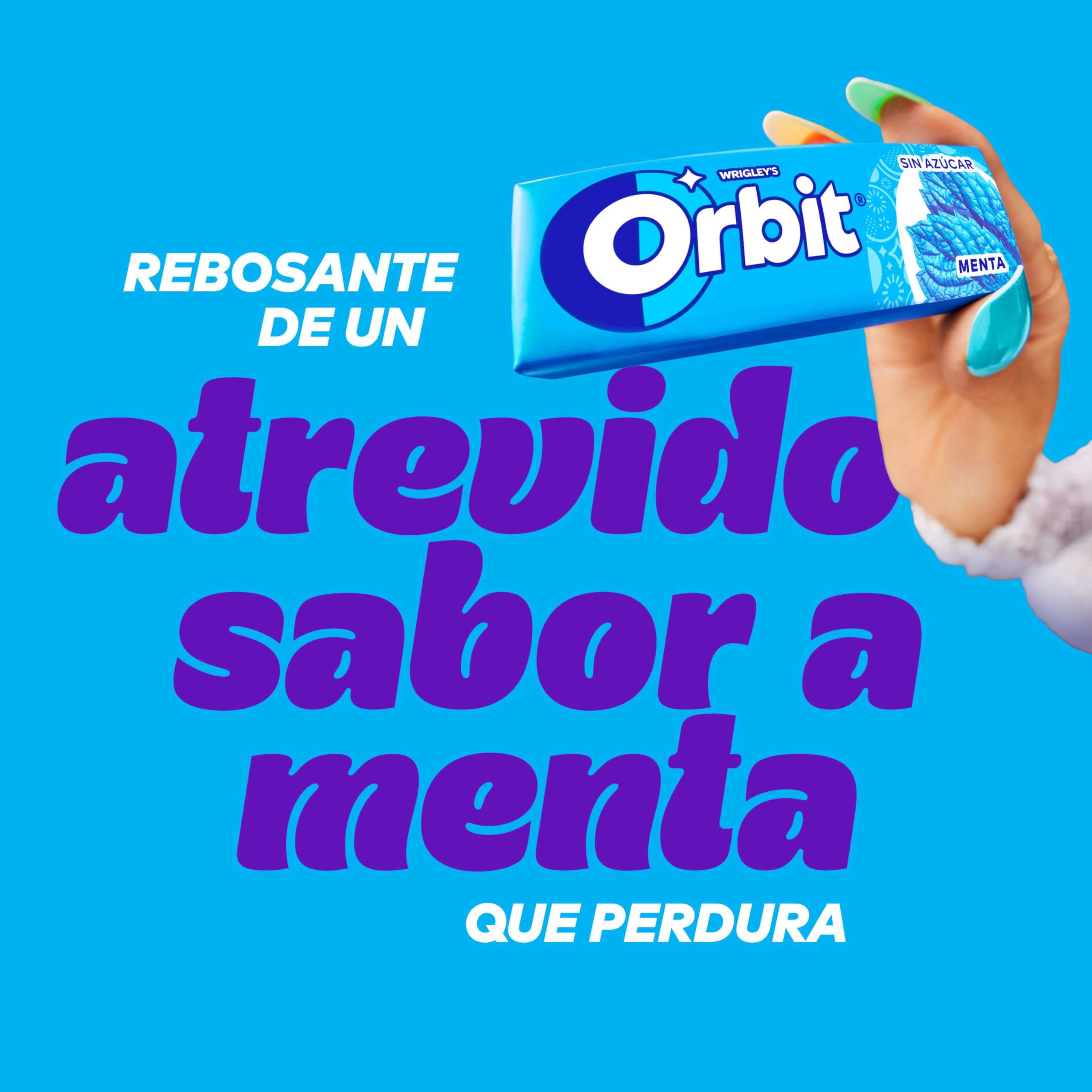 Orbit Chicles Sin Azúcar Sabor, Fresco, Intenso Y De Larga Duración En Formato Gragea ( Paquetes X 10 Chicles), Menta, 30 Unidades