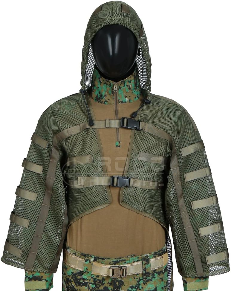 TTGTACTICAL Airsoft Ghillie Hood, Sniper Tog Ghillie Suit Foundation Hydration Compatible