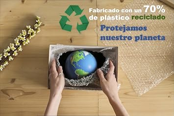 Bubble Roll Packaging 50 cm Width x 5 m Length – Paper Bubbles Packaging Perfect for Moving, Shipping – Transparent