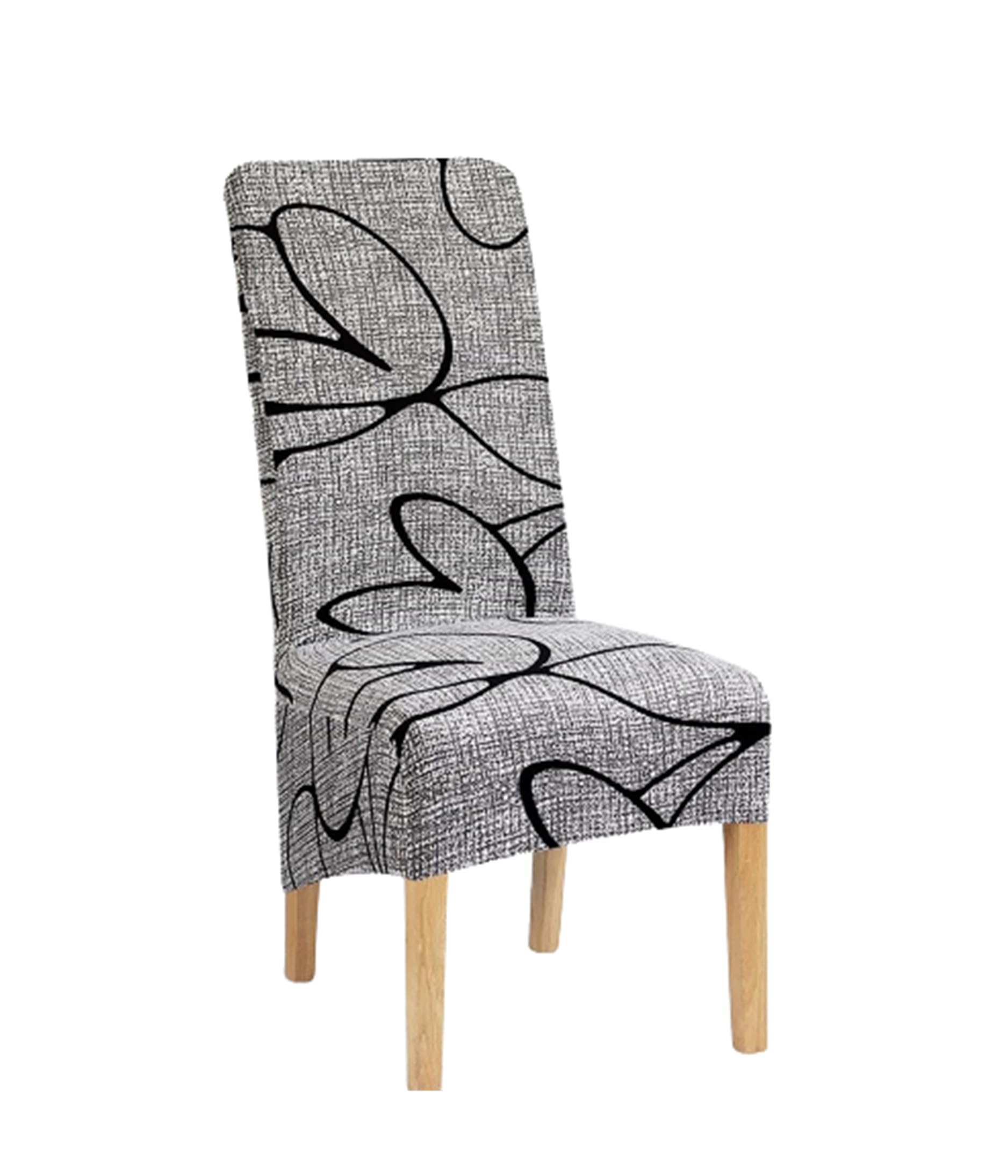 Maroon Flower Dining Chair Covers - 4 Pack -10